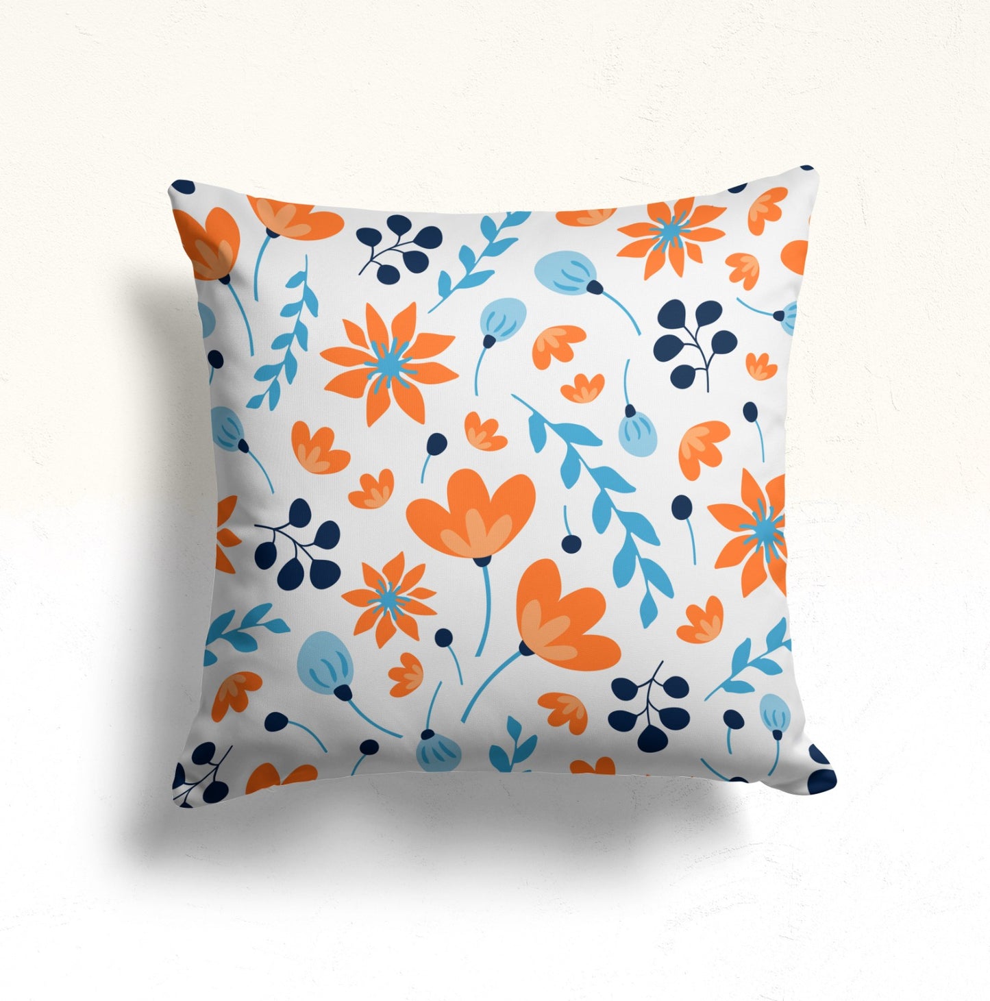 Retro Circular Pattern Pillow Cover, Daisy Splash Decorative