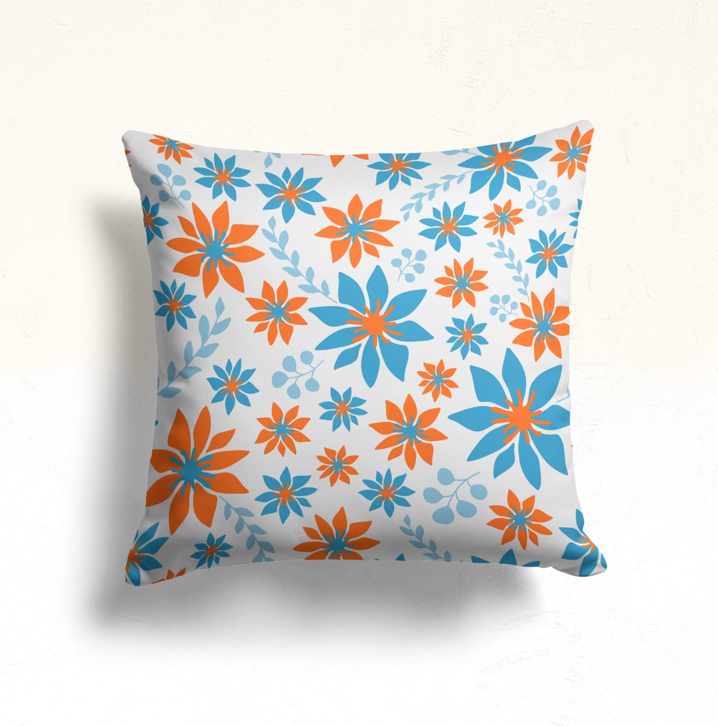 Retro Circular Pattern Pillow Cover, Daisy Splash Decorative
