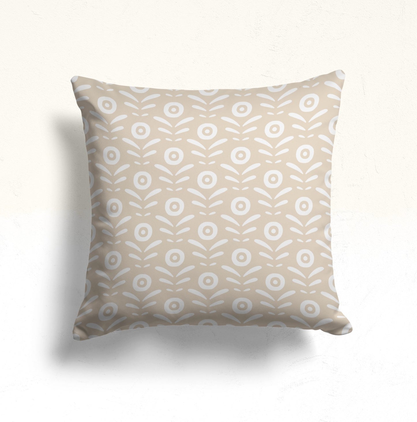 Floral and Bird Design Cushion Cover, Scandinavian Style