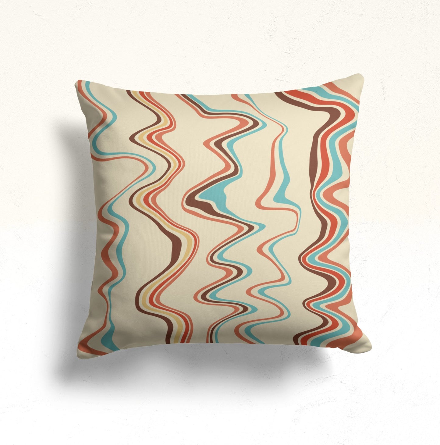 Vintage Checkered Pattern Cushion Cover, Retro Floral Squares