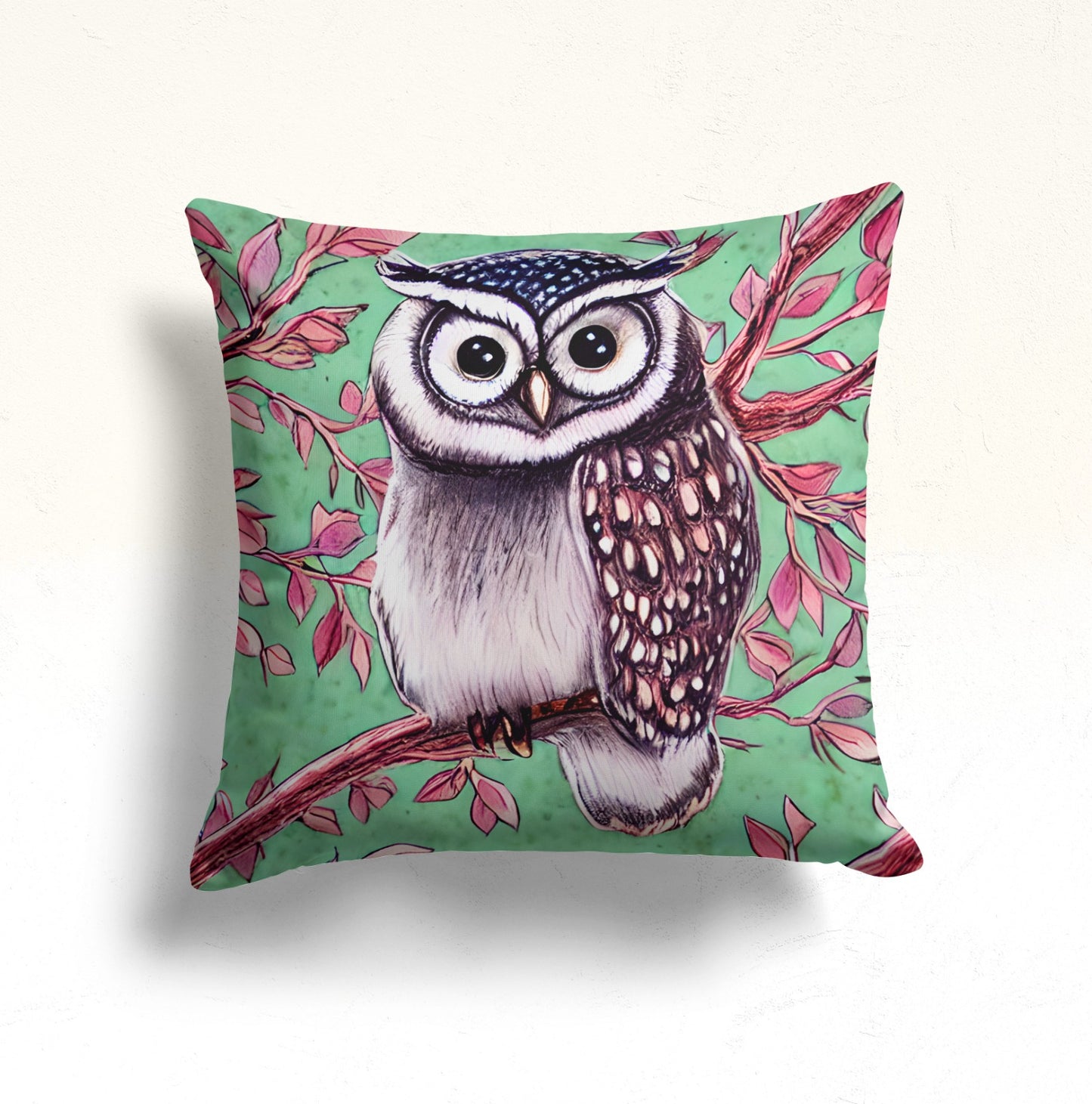 Tropical Green Cushion Cover, Floral Elephant, Boho Jungle