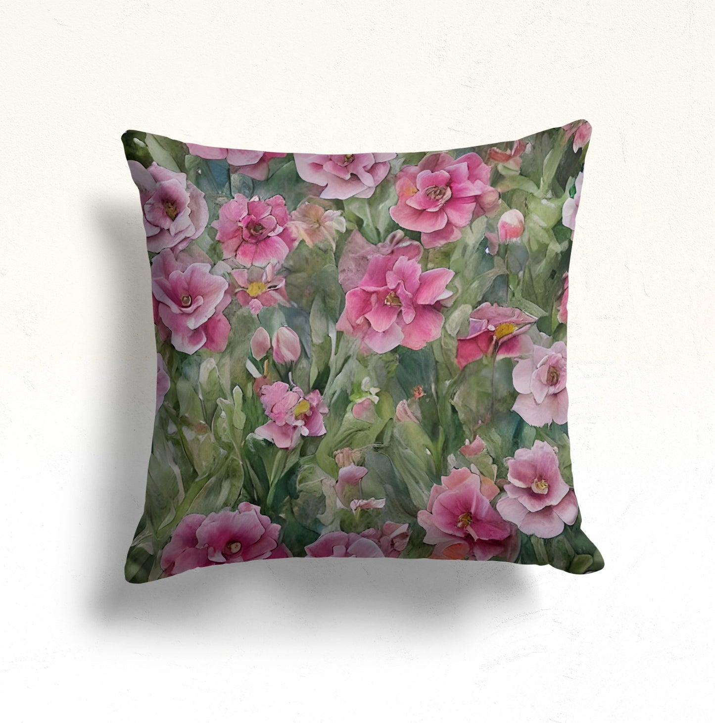 Tropical Green Cushion Cover, Floral Elephant, Boho Jungle