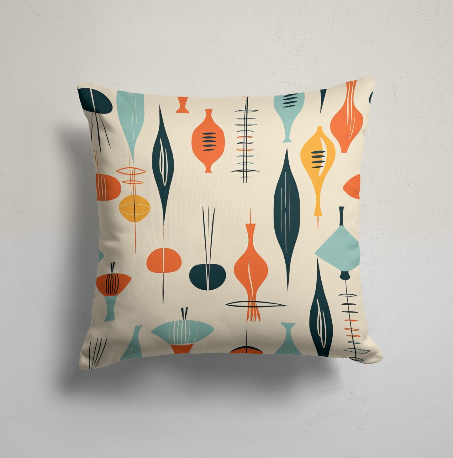Mid-Century Inspired Abstract, Retro Geometric Vases