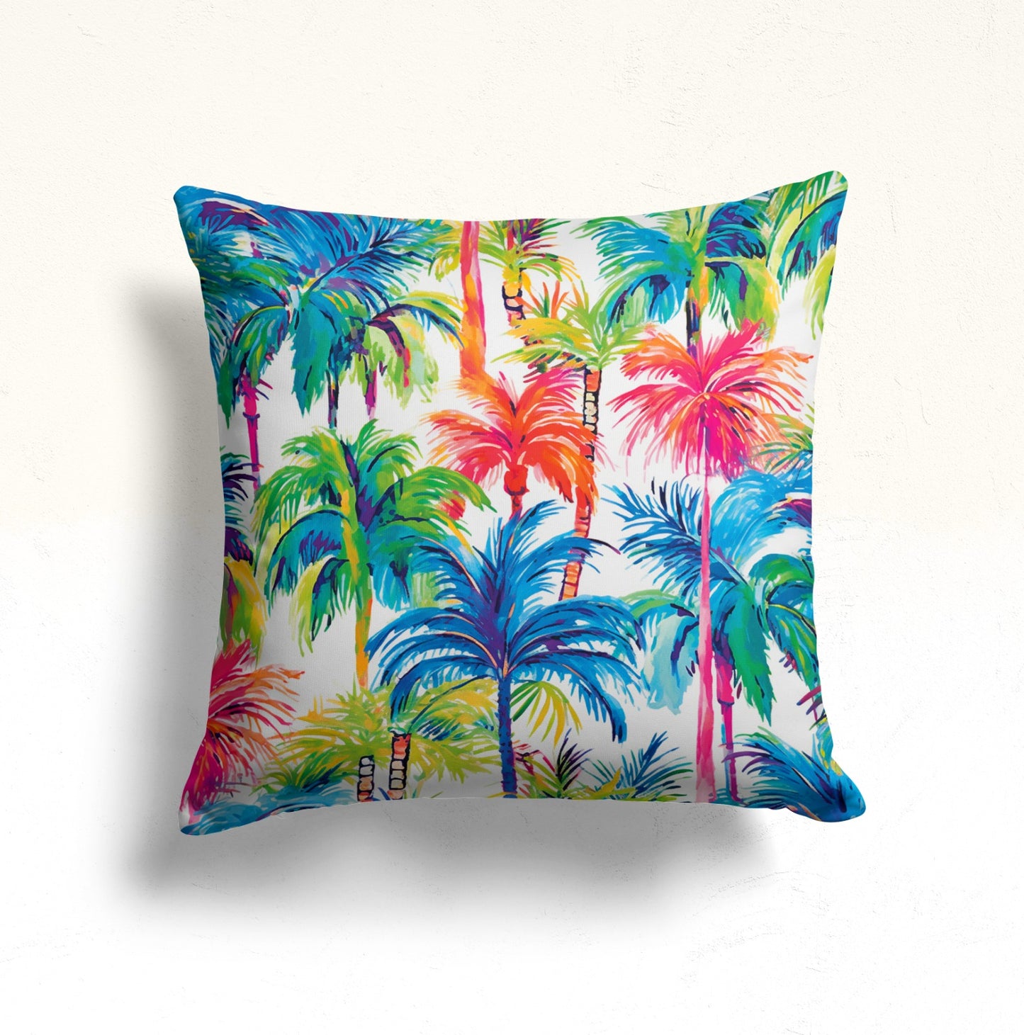 Summer House Palm Tree Colorful Cushion Cover