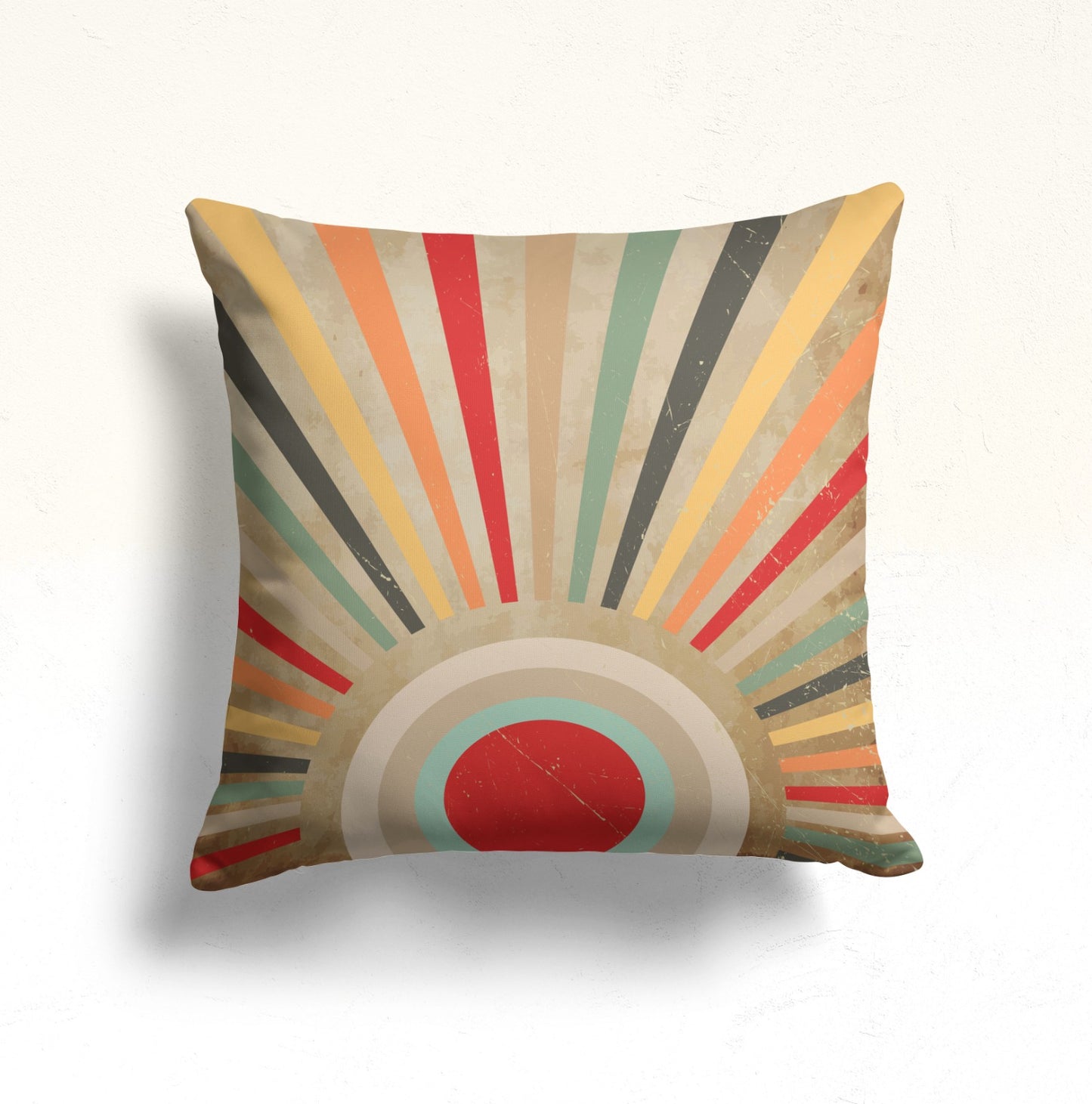 Vintage Checkered Pattern Cushion Cover, Retro Floral Squares