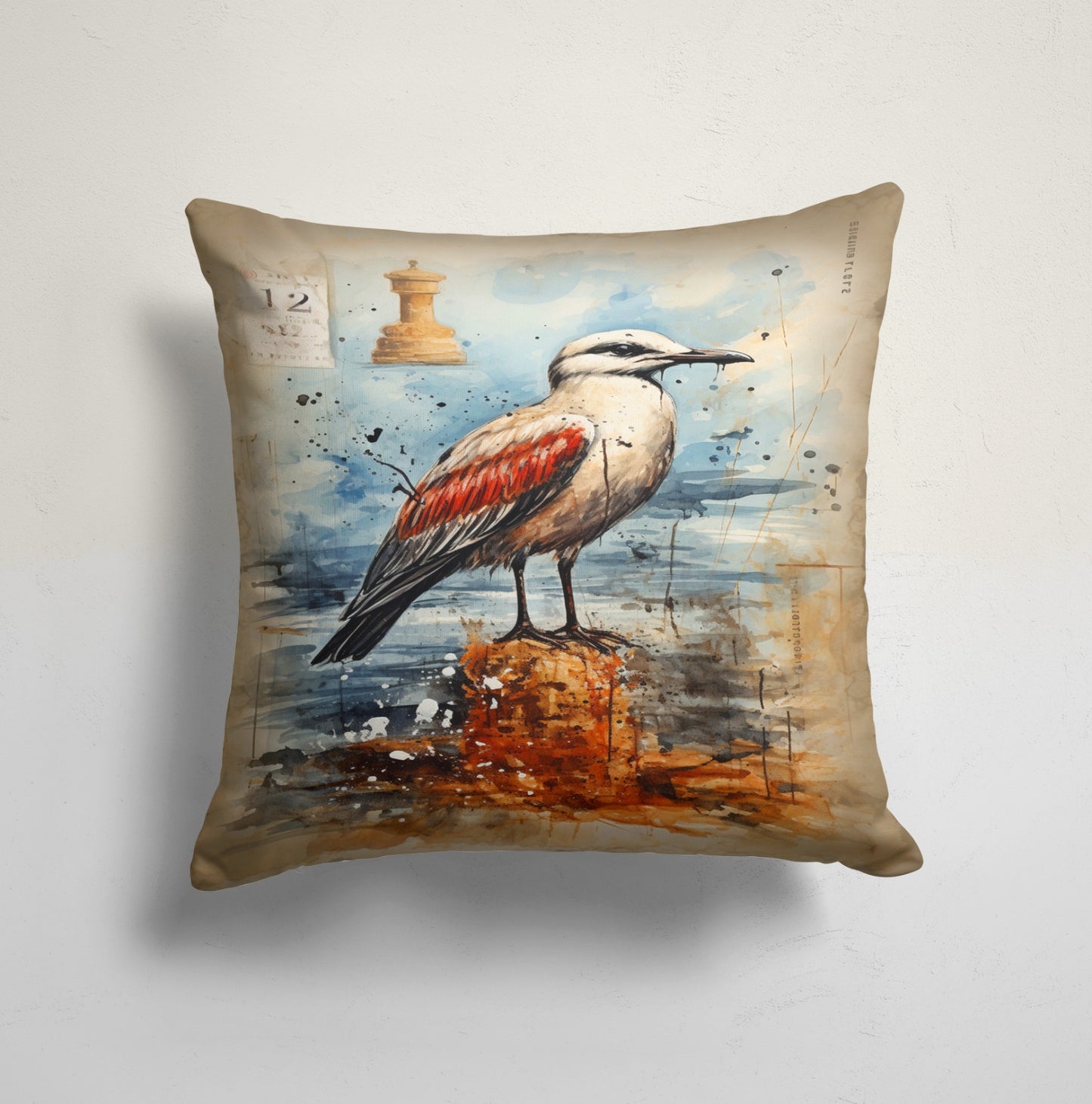 Lighthouse Landscape Ship Decorative Cushion Cover