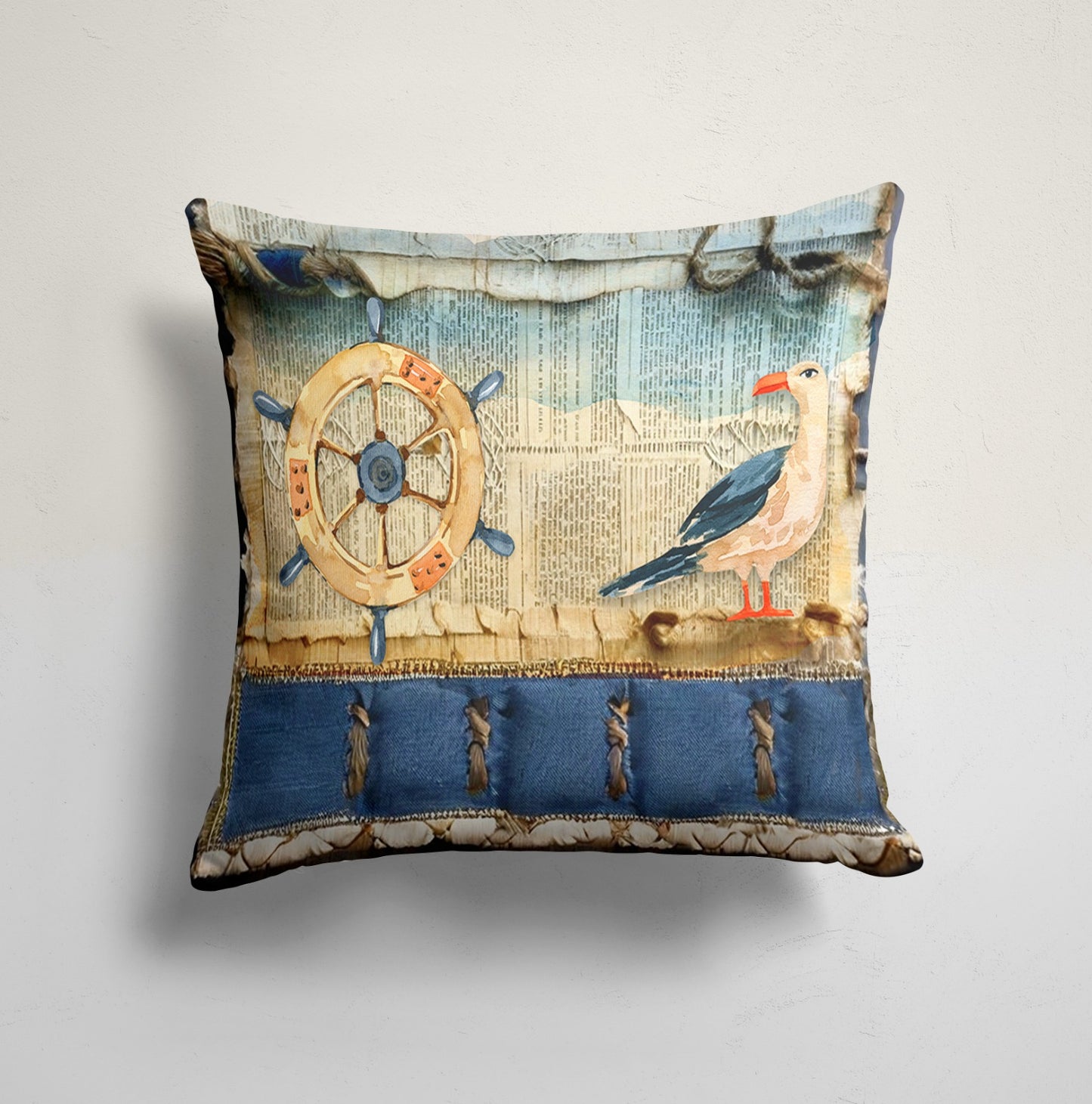 Crab Sea Life Fish&Turtle Cushion Cover