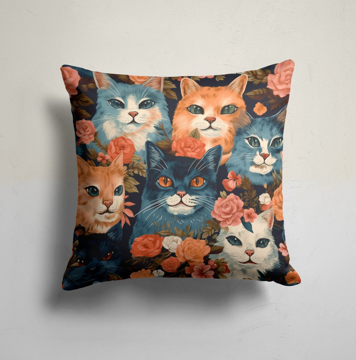 Cute Cat & Dog Animal Cushion Cover