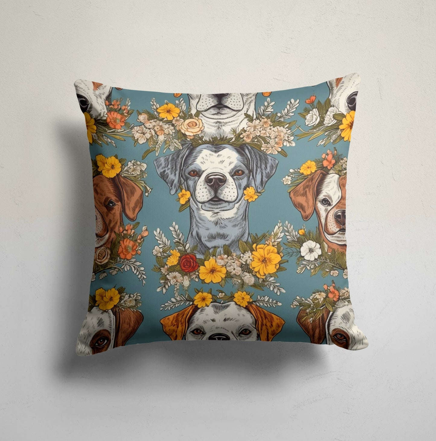 Cute Cat & Dog Animal Cushion Cover