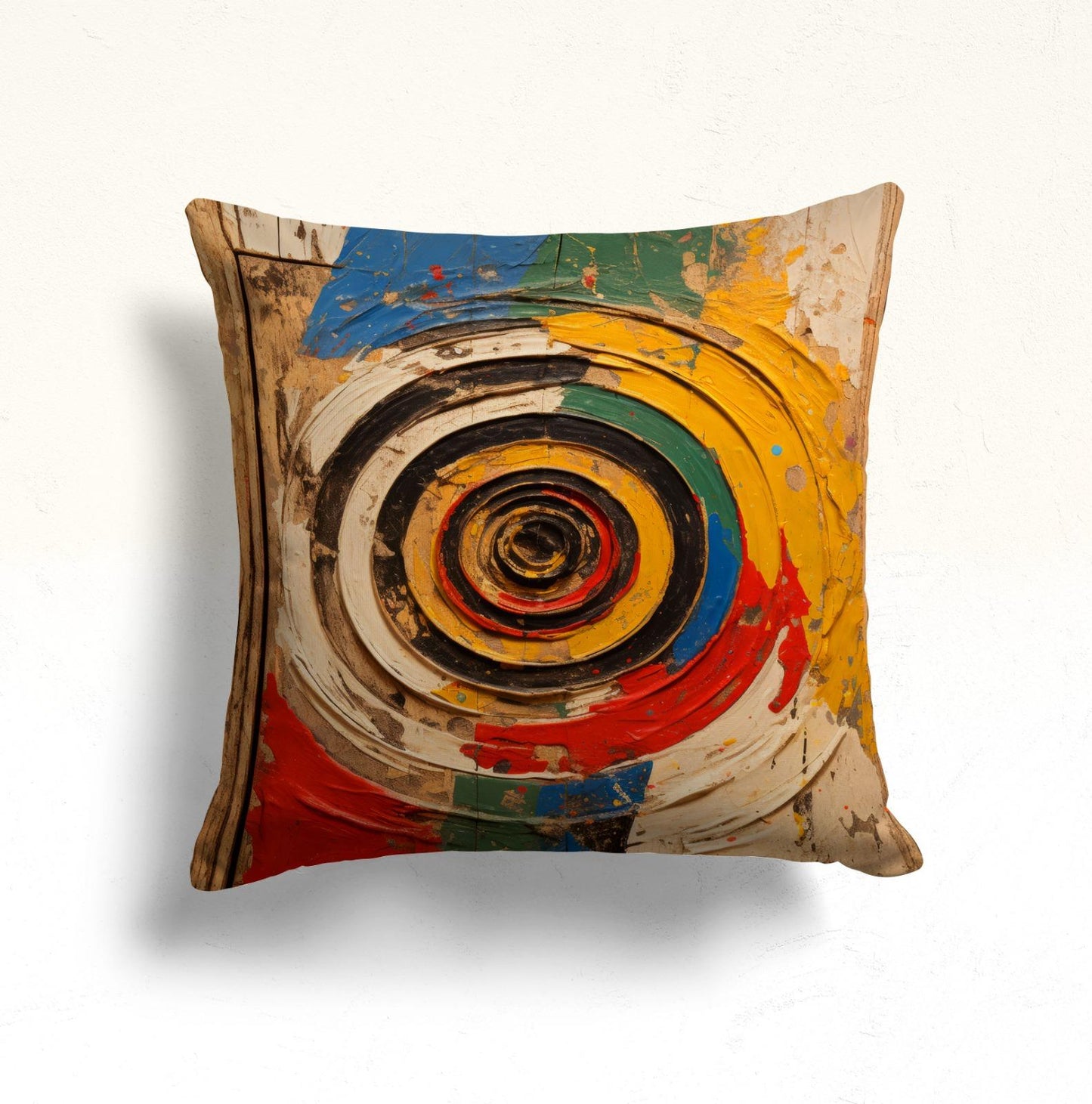 Bold Vibrant Shapes Abstract Cushion Cover, Retro Wave Design