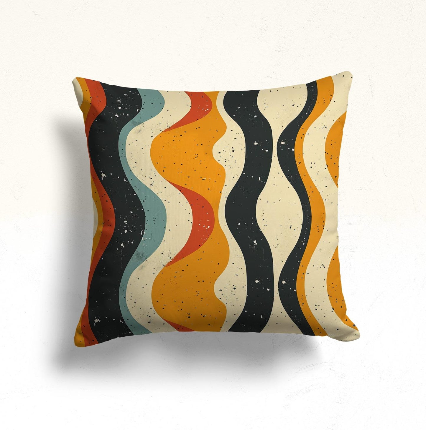 Bold Vibrant Shapes Abstract Cushion Cover, Retro Wave Design