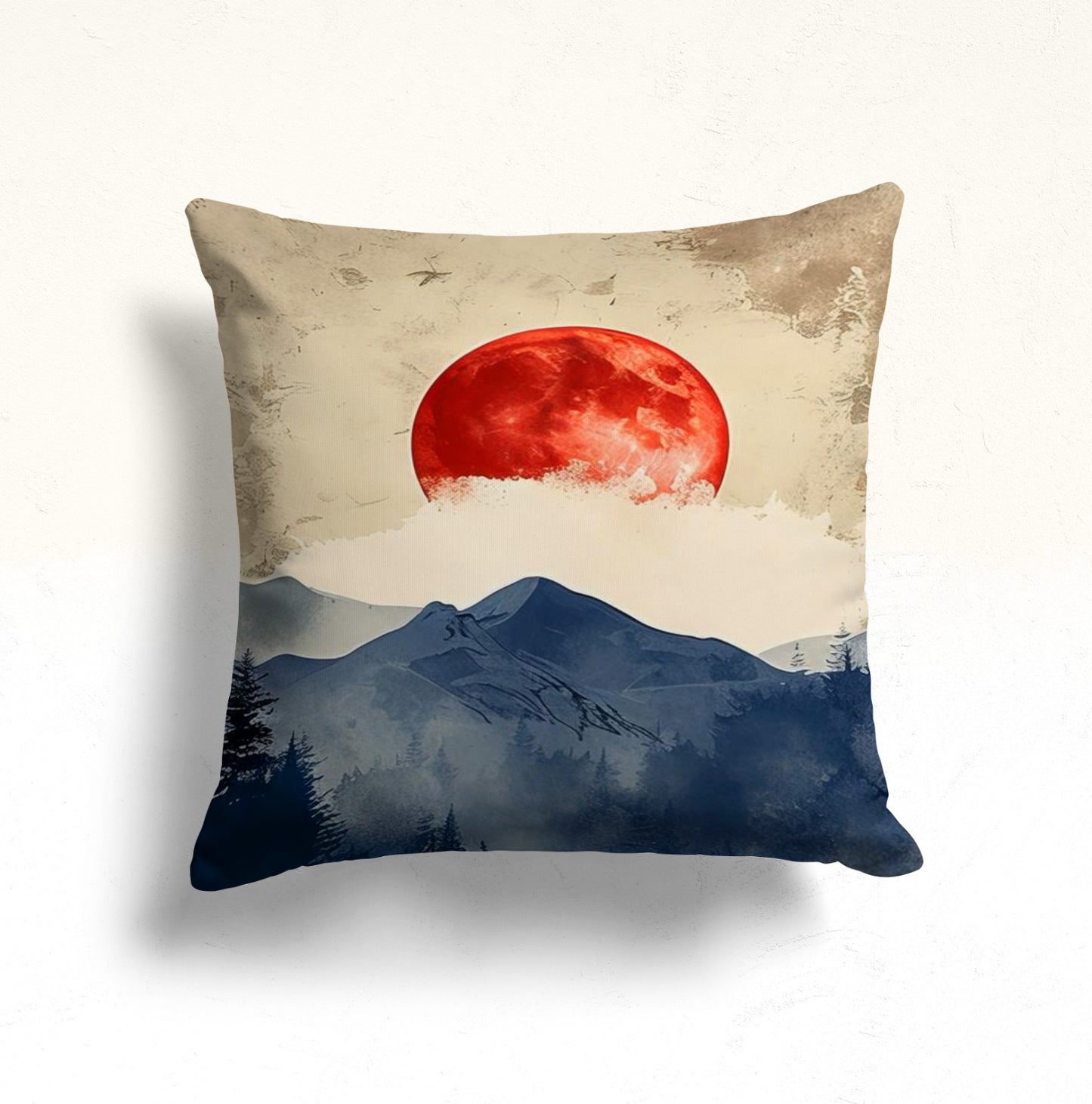 Sunset Forest Cushion Cover, Golden Autumn Tree