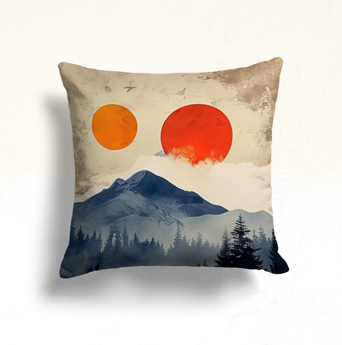 Sunset Forest Cushion Cover, Golden Autumn Tree