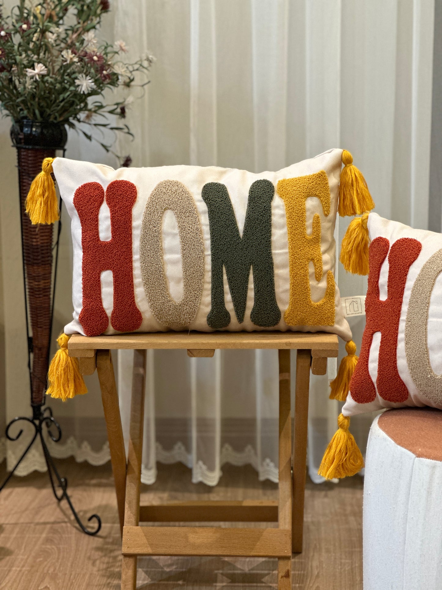 Home Embroidered Needle Punch Cushion Cover