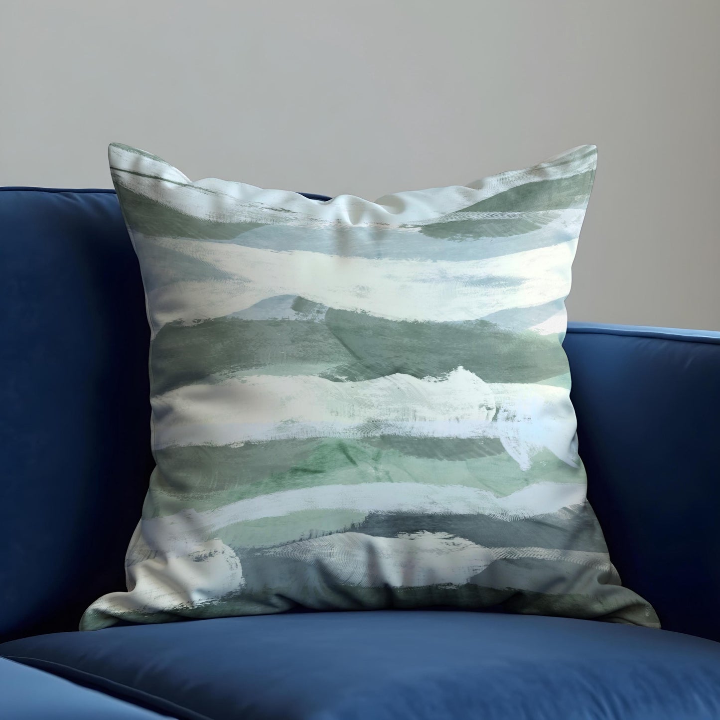 Abstract Landscape Cushion Cover, Minimalist Brushstroke Pillow Case