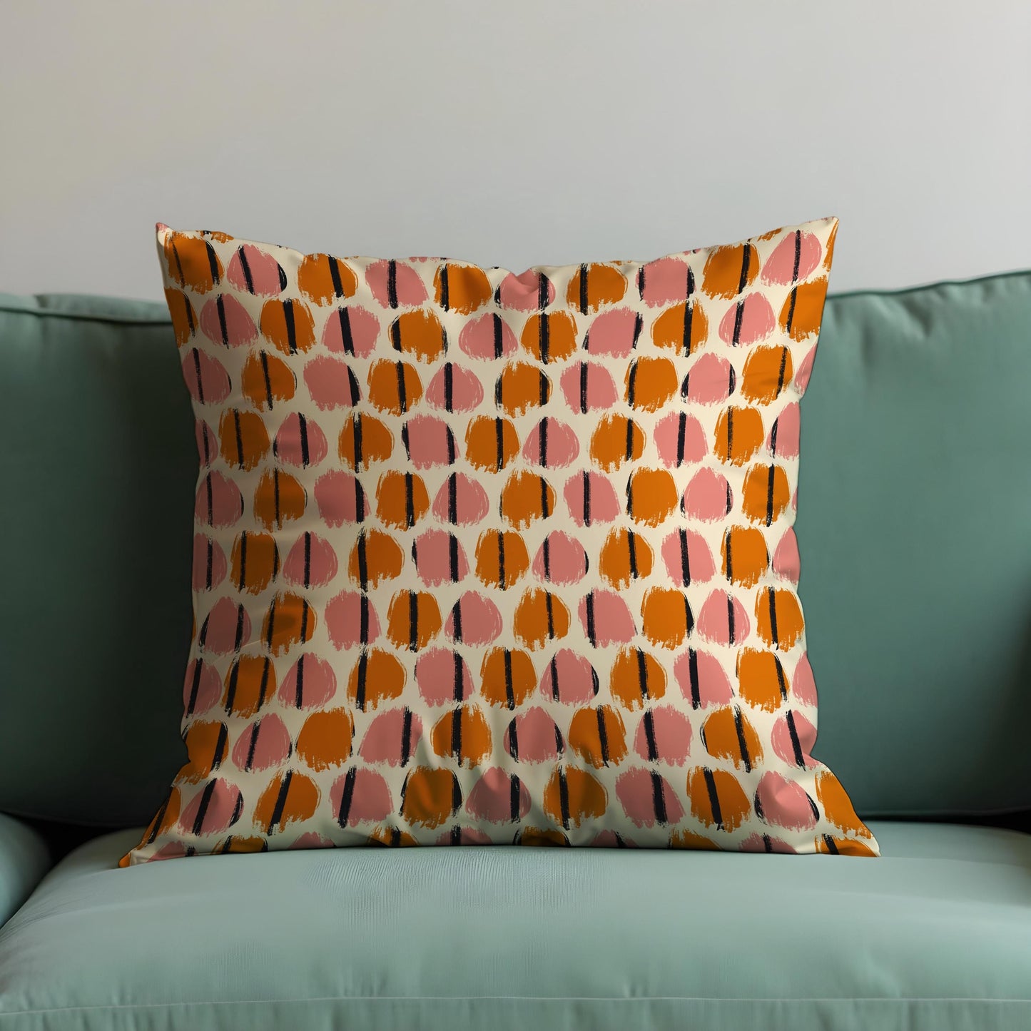 Abstract Dot Cushion Cover,Paint Brush Circle Pattern Pillow Case