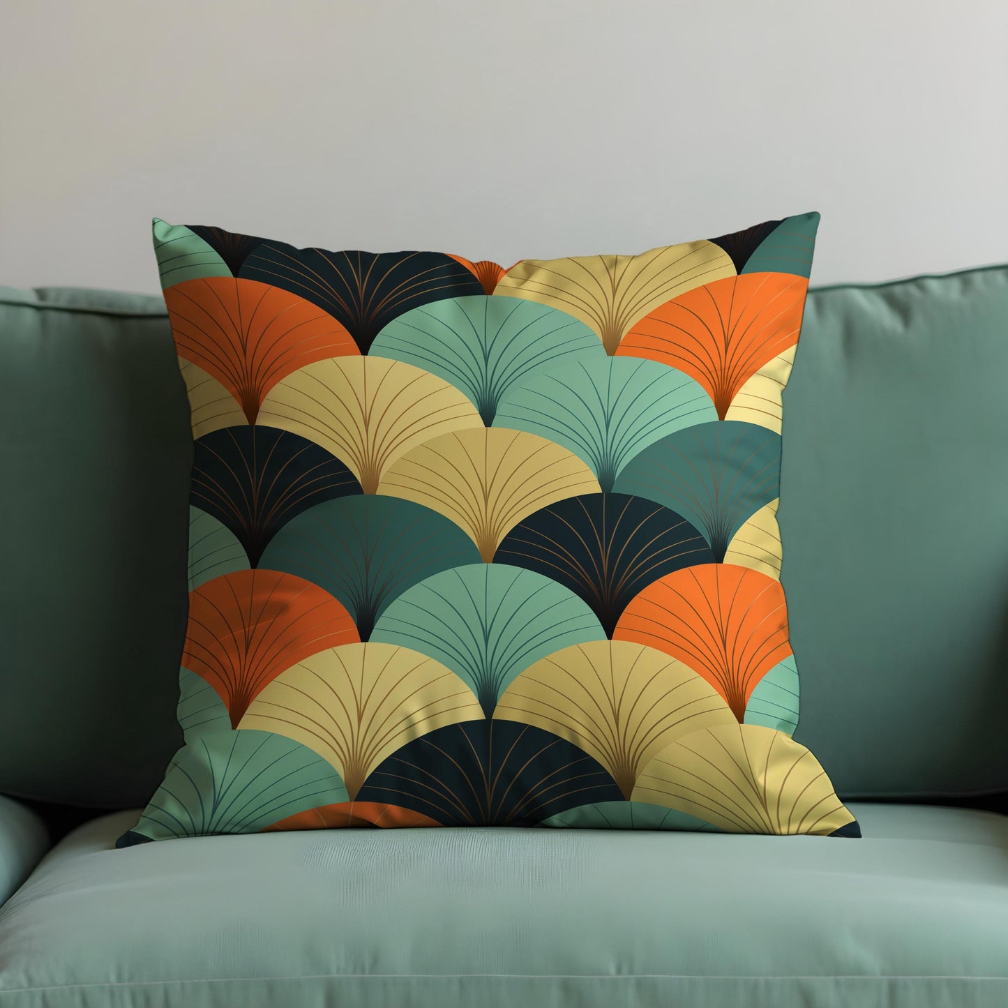 Art Deco Cushion Cover, Geometric Pillow Case, Mid Century Modern Pillow Cover