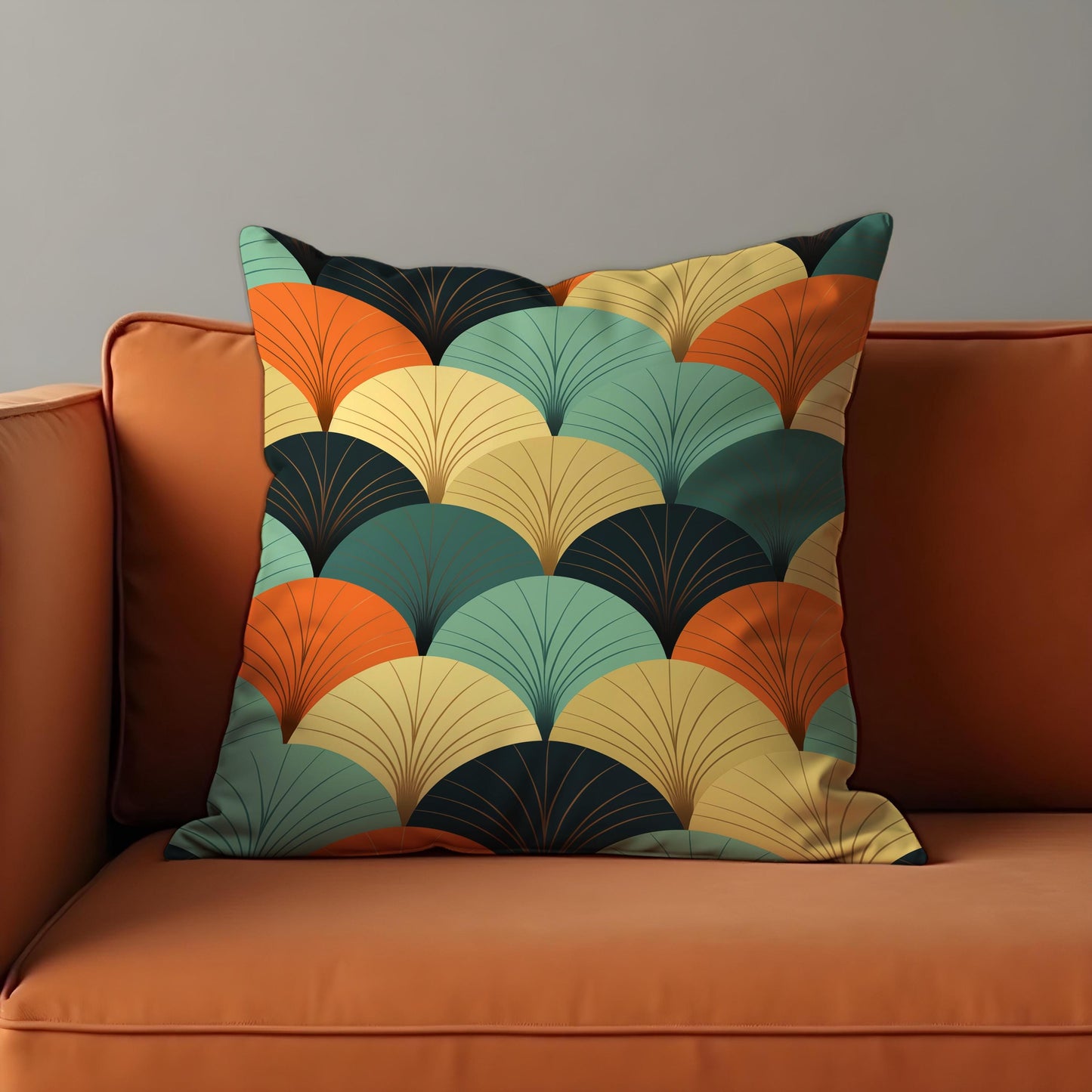 Art Deco Cushion Cover, Geometric Pillow Case, Mid Century Modern Pillow Cover