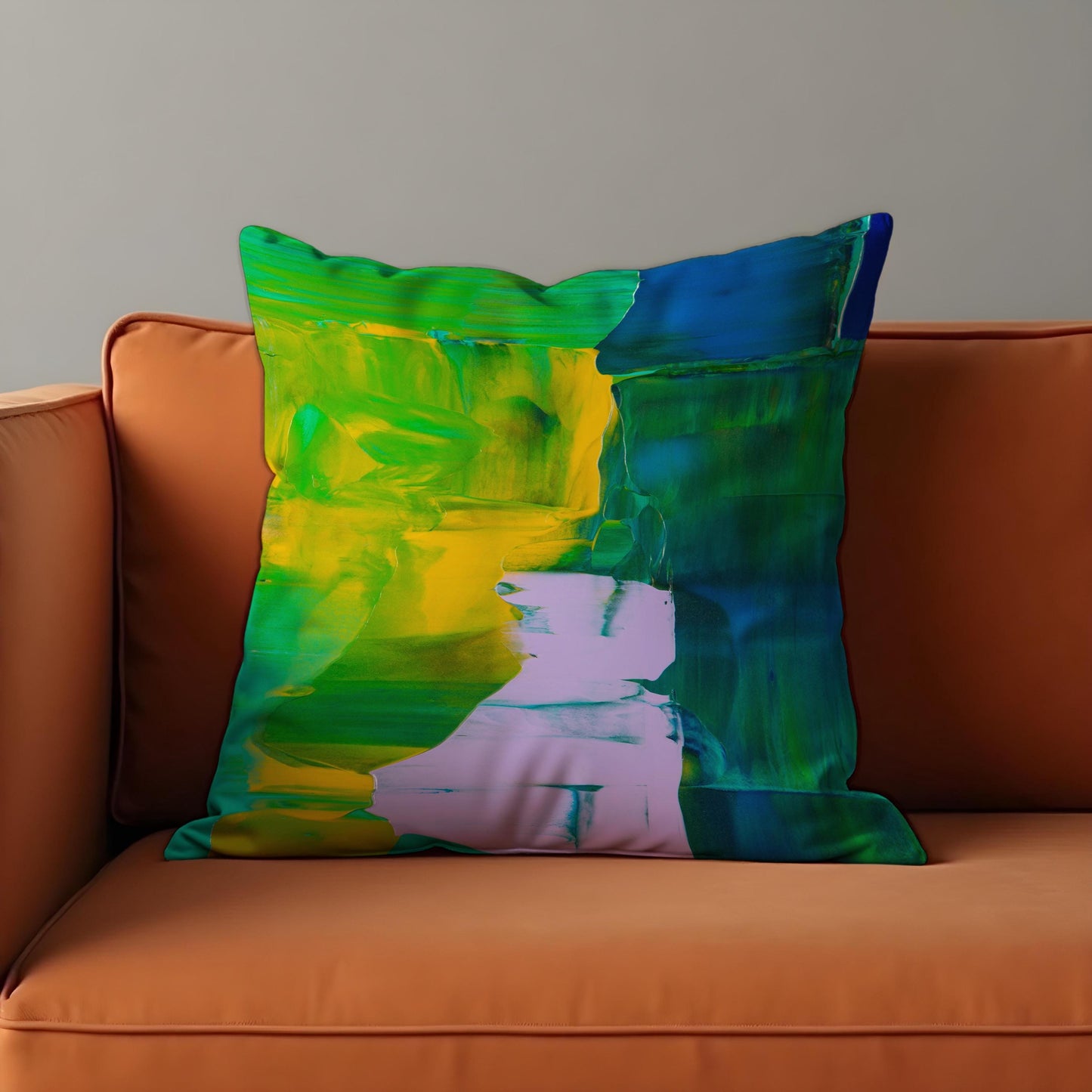 Color Block Abstract Cushion Cover, Colorful Throw Pillow Case