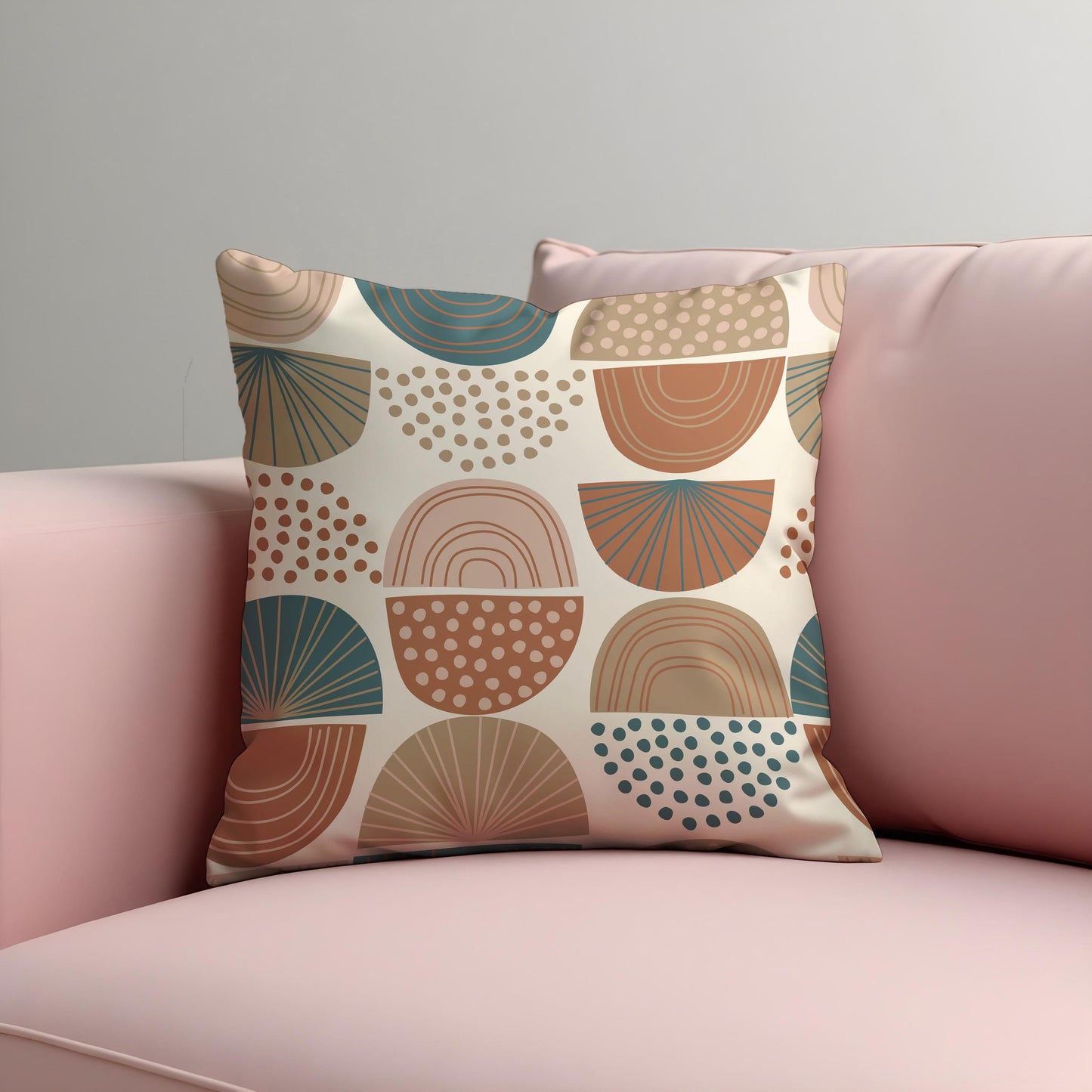 Modern Boho Geometric Cushion Cover, Minimalist Dot Pillow Cover