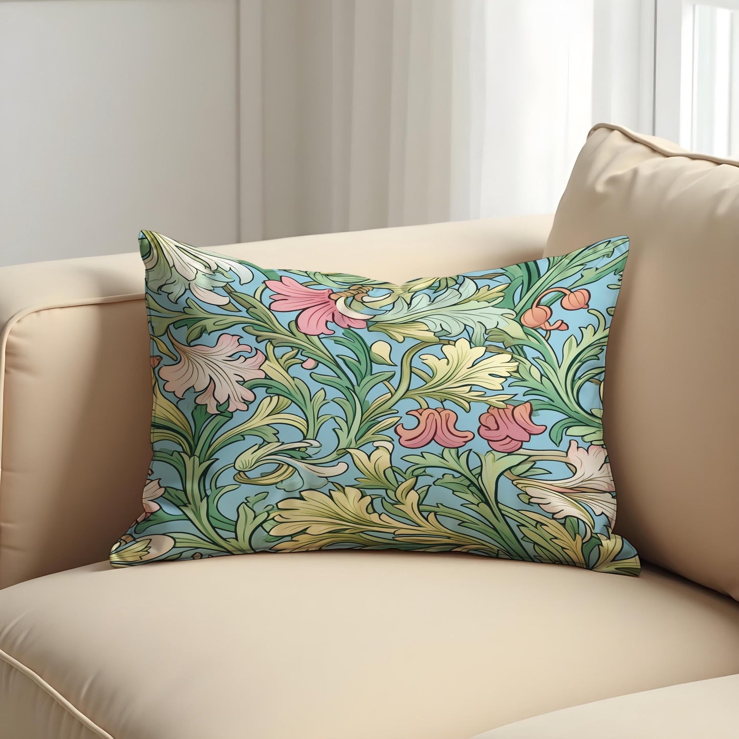 Classic Floral Cushion Cover, Farmhouse Decorative Pillow Cover