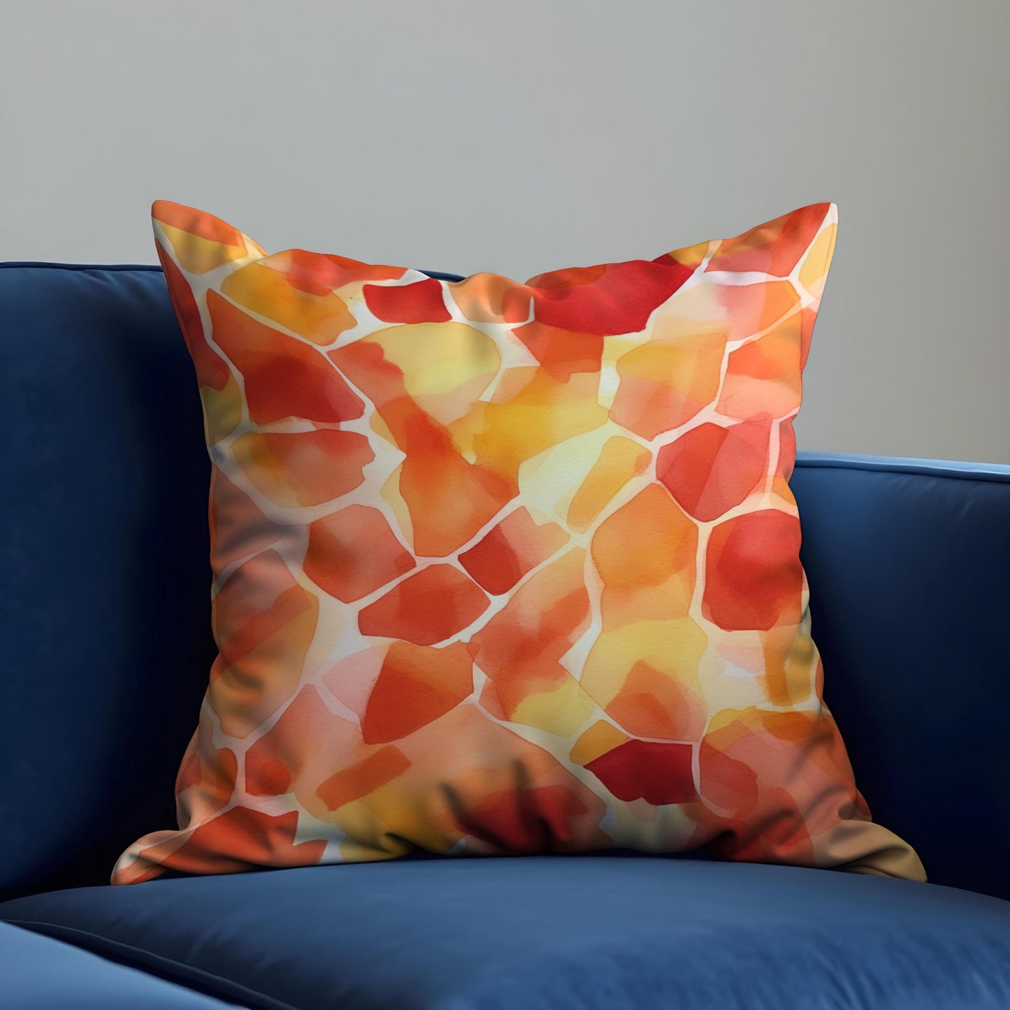 Abstract Mosaic Cushion Cover, Watercolor Pillow Case