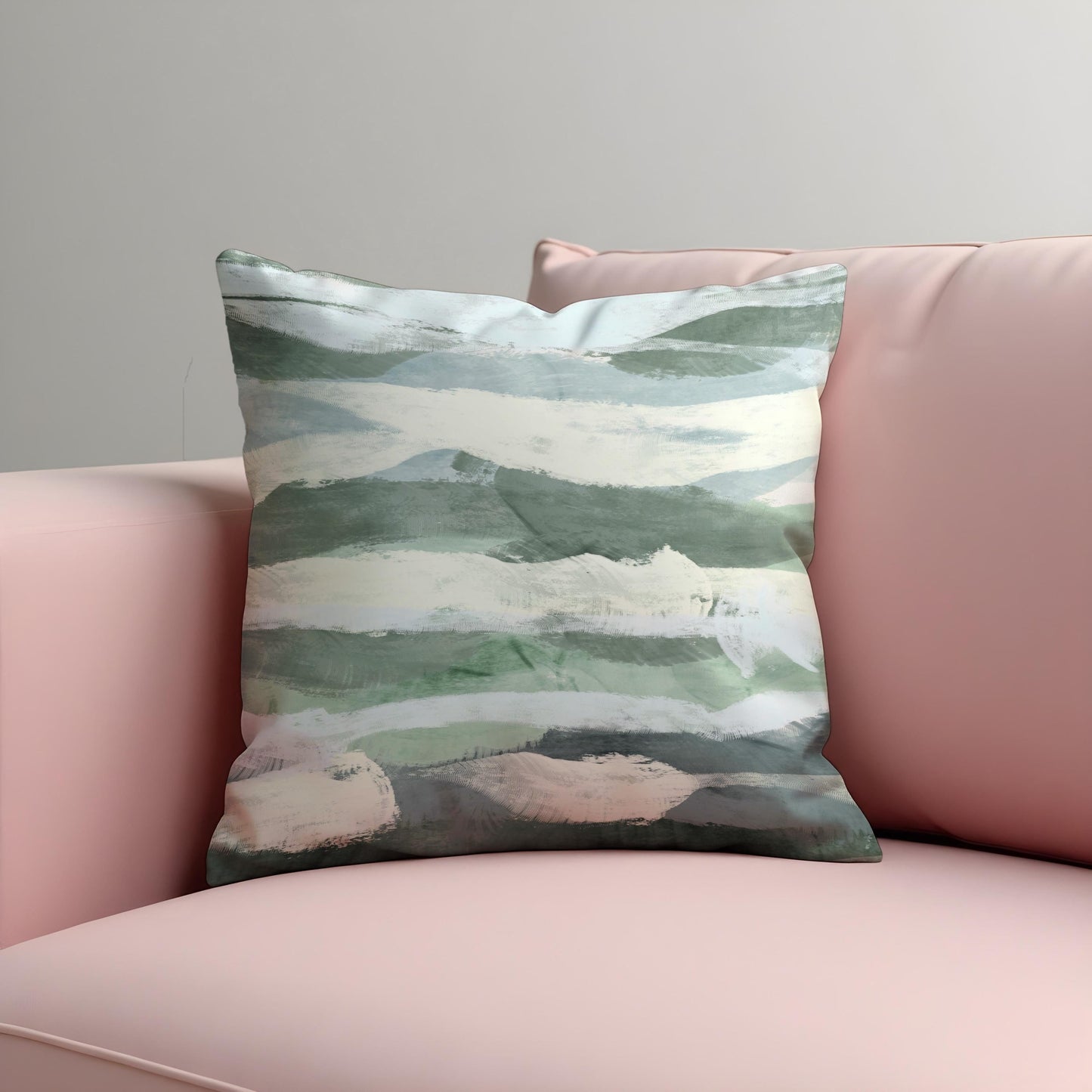Abstract Landscape Cushion Cover, Minimalist Brushstroke Pillow Case