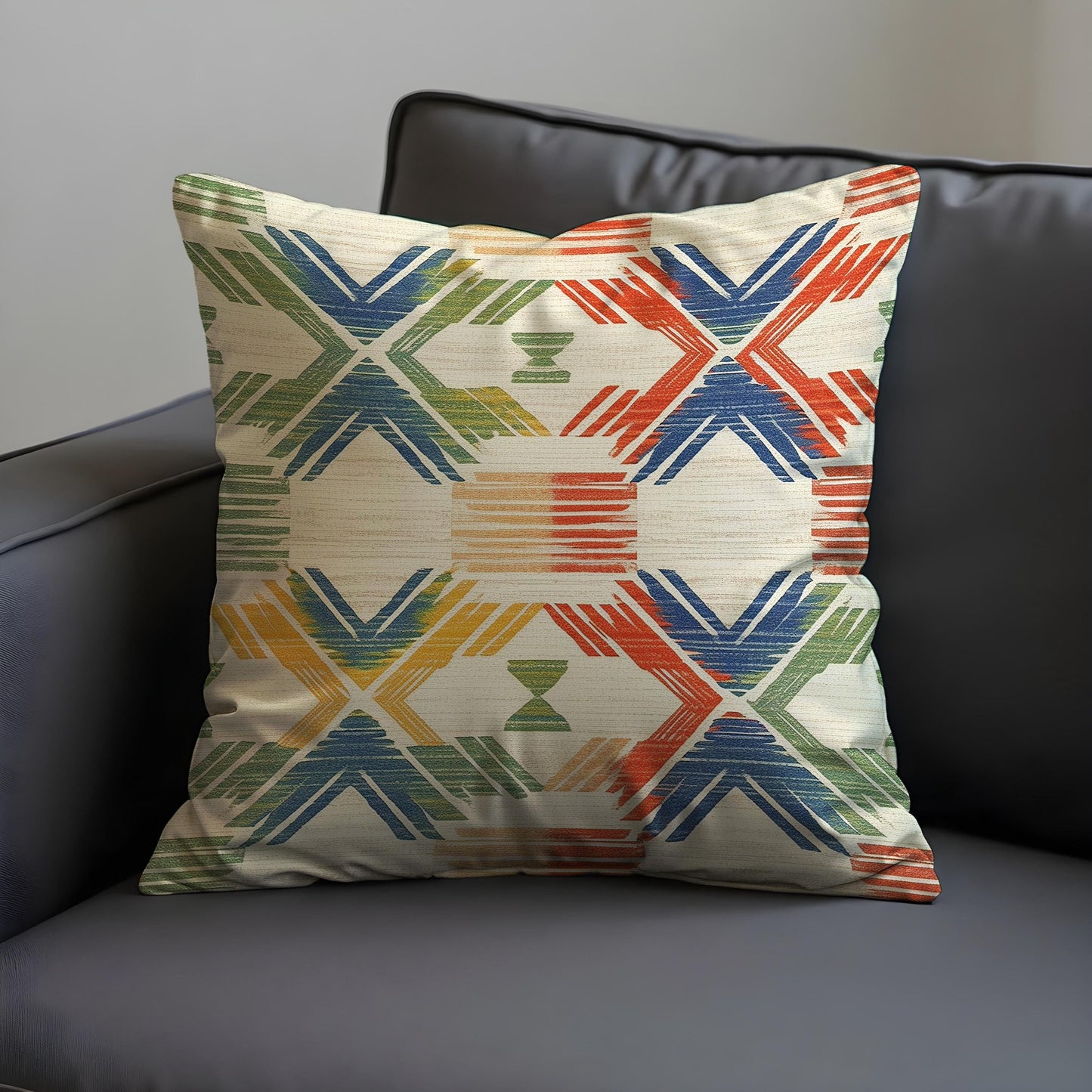 Boho Tribal Geometric Cushion Cover, Southwestern Pattern Pillow Cover