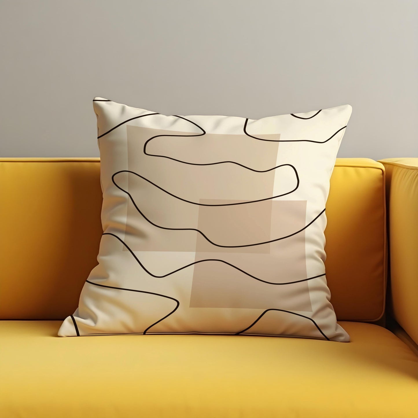 Minimalist Abstract Line Cushion Cover, Modern Throw Pillow Cover