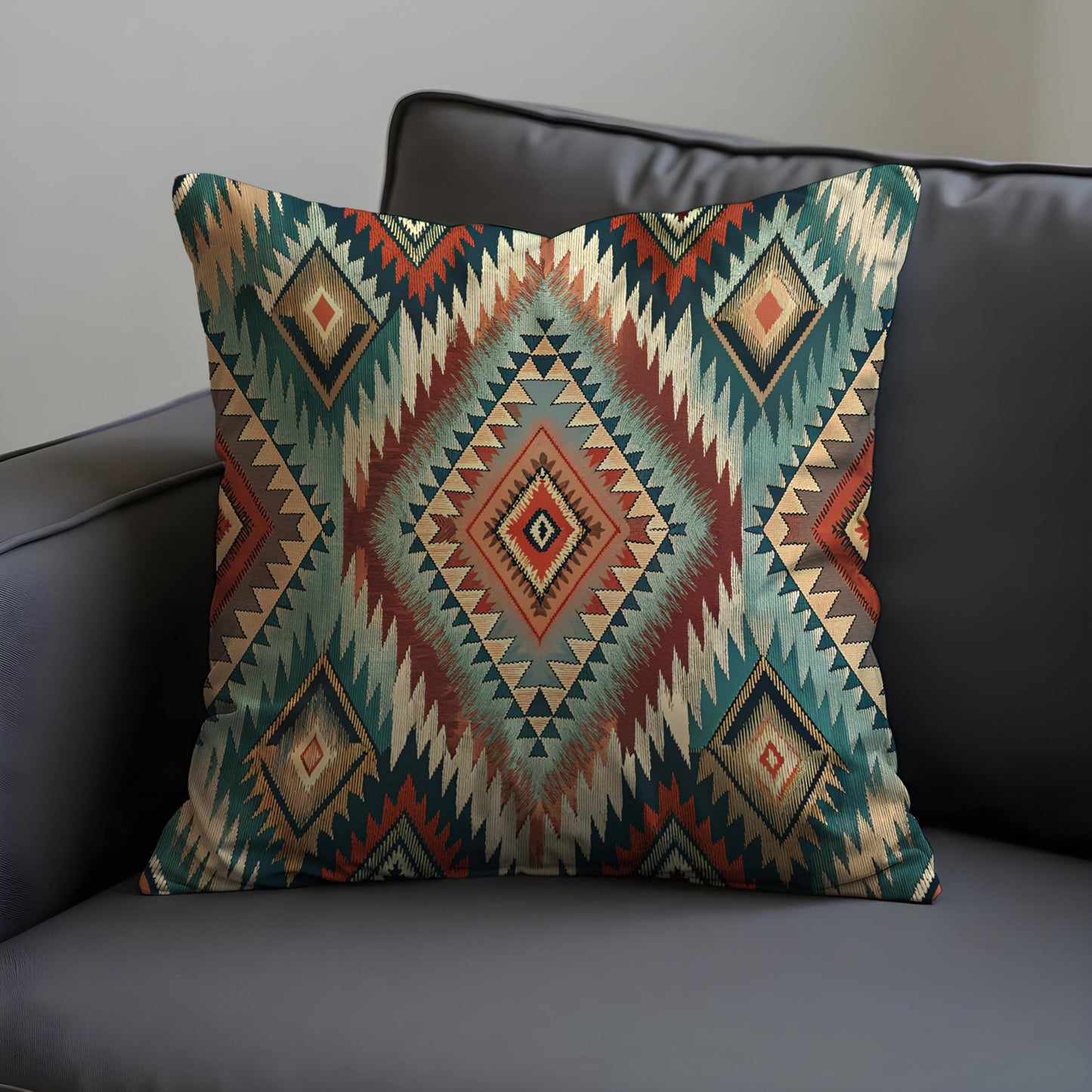 Southwestern Cushion Cover, Bold Aztec Geometric Pattern Pillow Case
