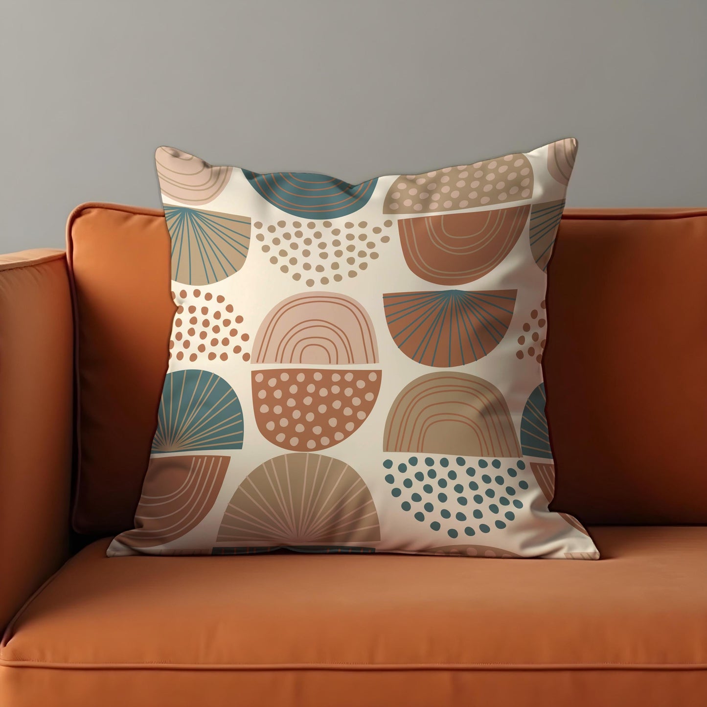 Modern Boho Geometric Cushion Cover, Minimalist Dot Pillow Cover