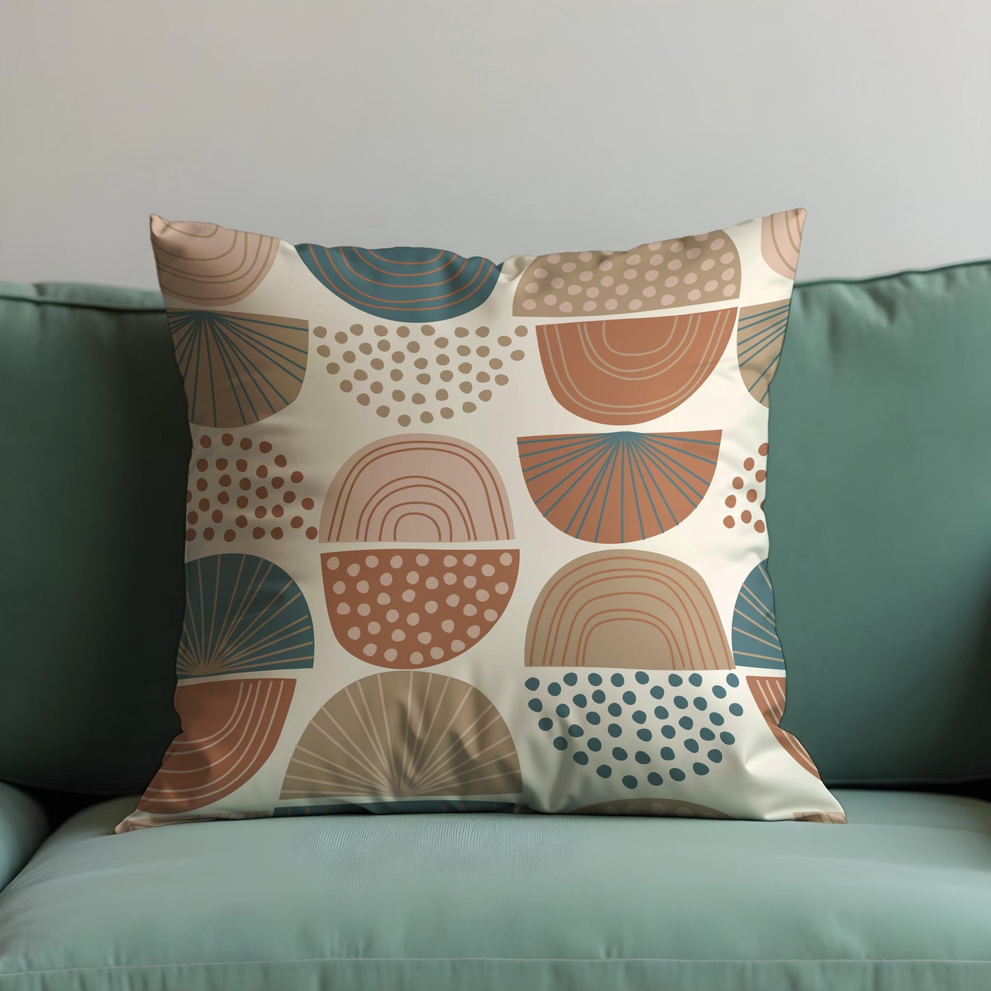 Modern Boho Geometric Cushion Cover, Minimalist Dot Pillow Cover