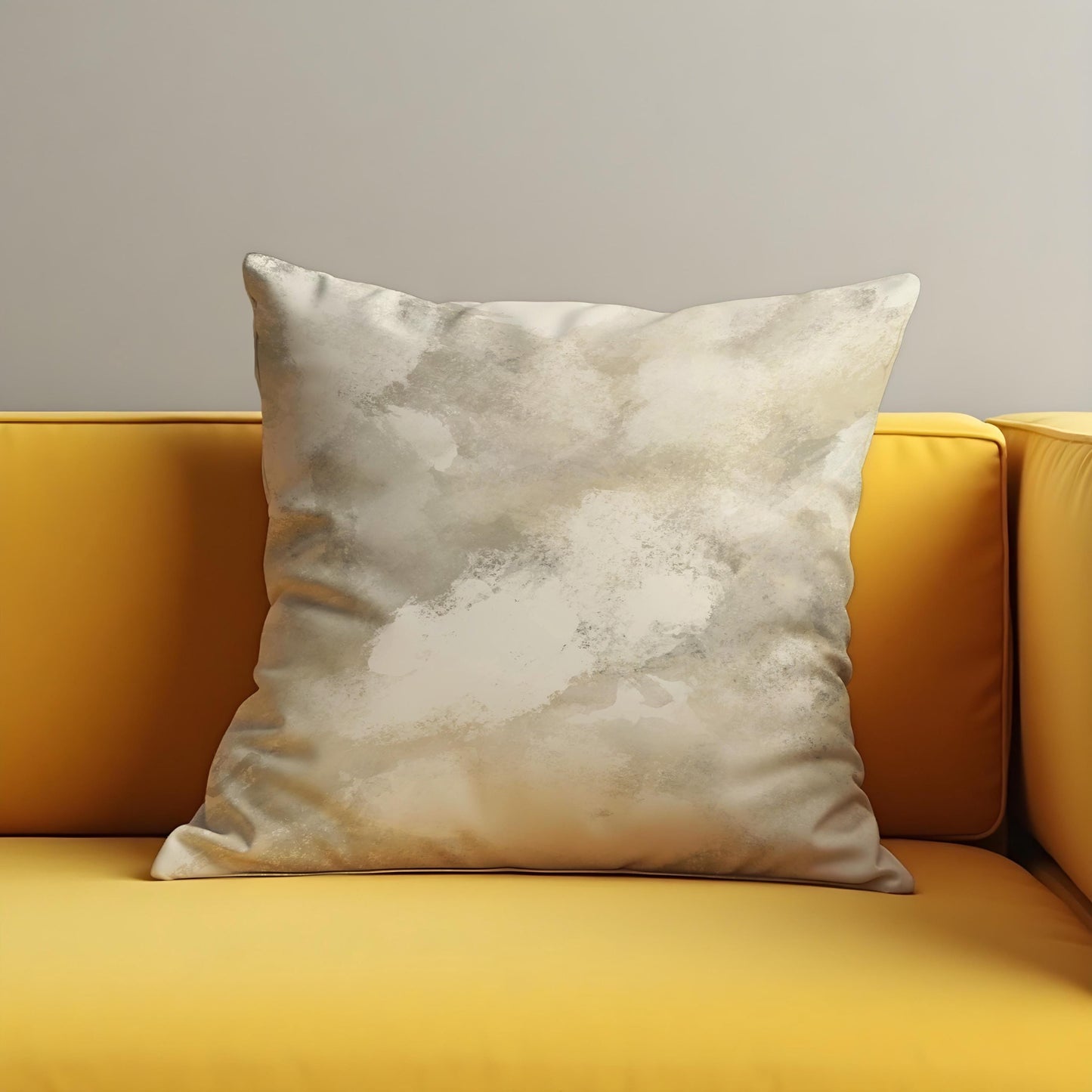 Neutral Beige Watercolor Cushion Cover, Minimalist Abstract Pillow Case
