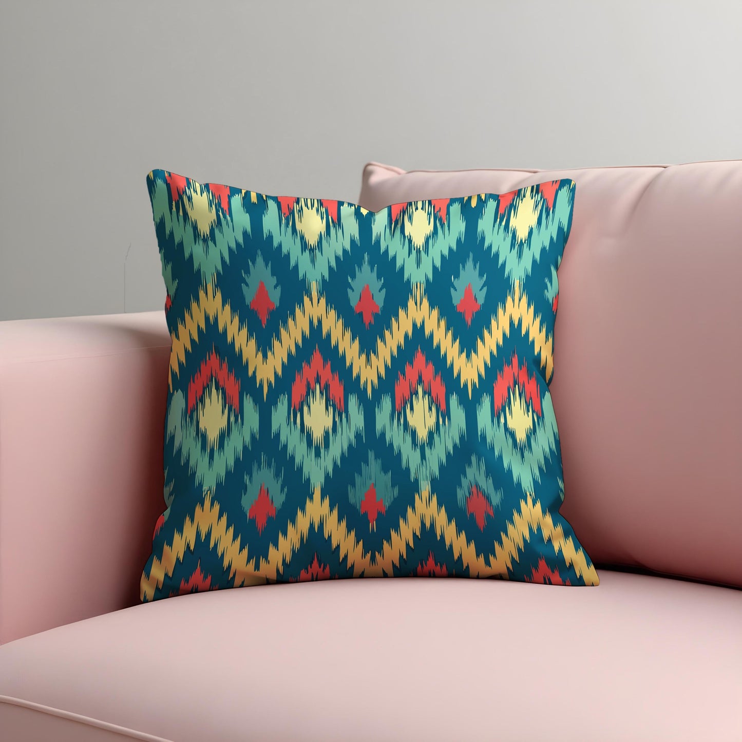 Tribal Ikat Throw Pillow Cover, Bold Geometric Cushion Cover