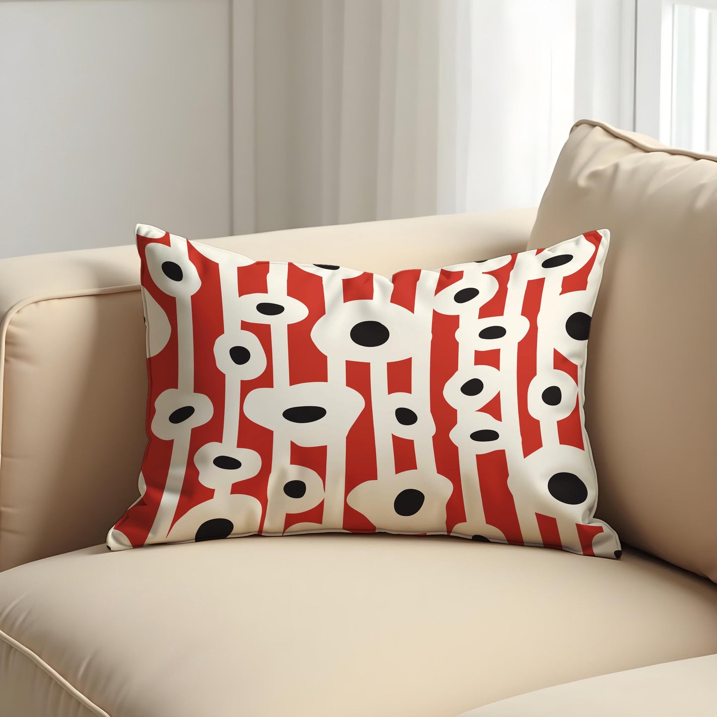 Retro Pop Art Cushion Cover, Graphic Throw Pillow Cover