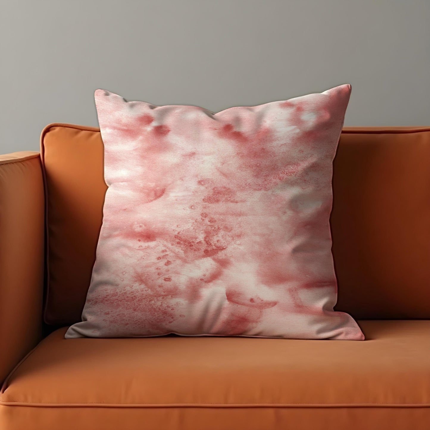 Blush Pink Cushion Cover, Soft Watercolor Marble Texture Pillow Case