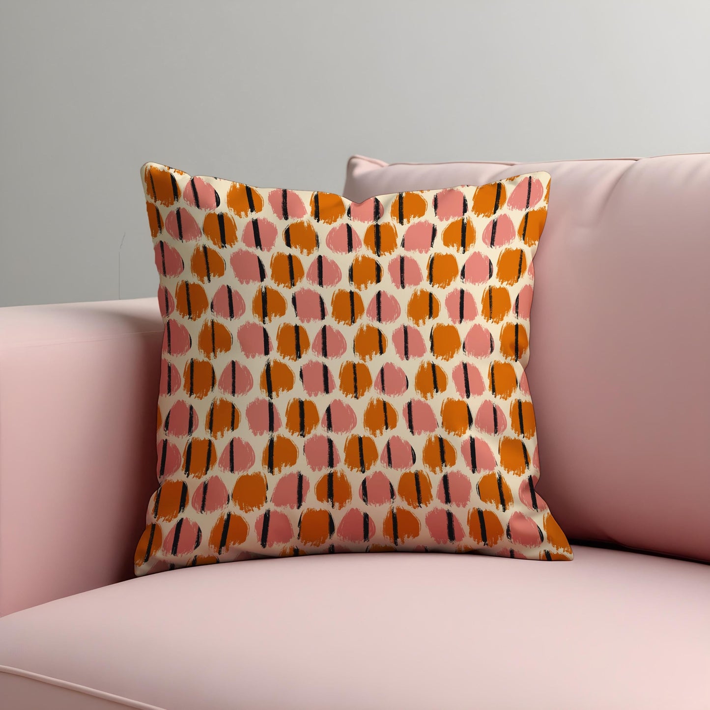 Abstract Dot Cushion Cover,Paint Brush Circle Pattern Pillow Case