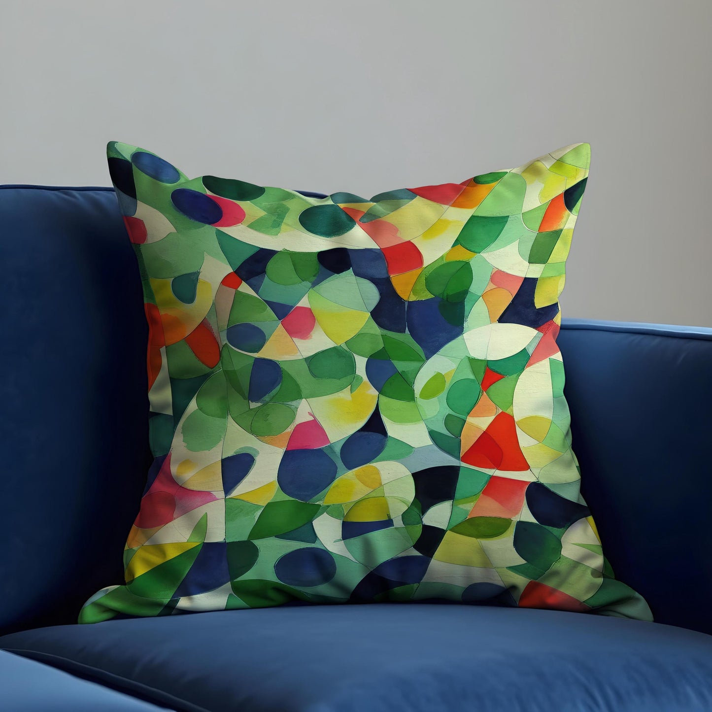 Colorful Abstract Geometric Cushion Cover, Modern Art Throw Pillow Case