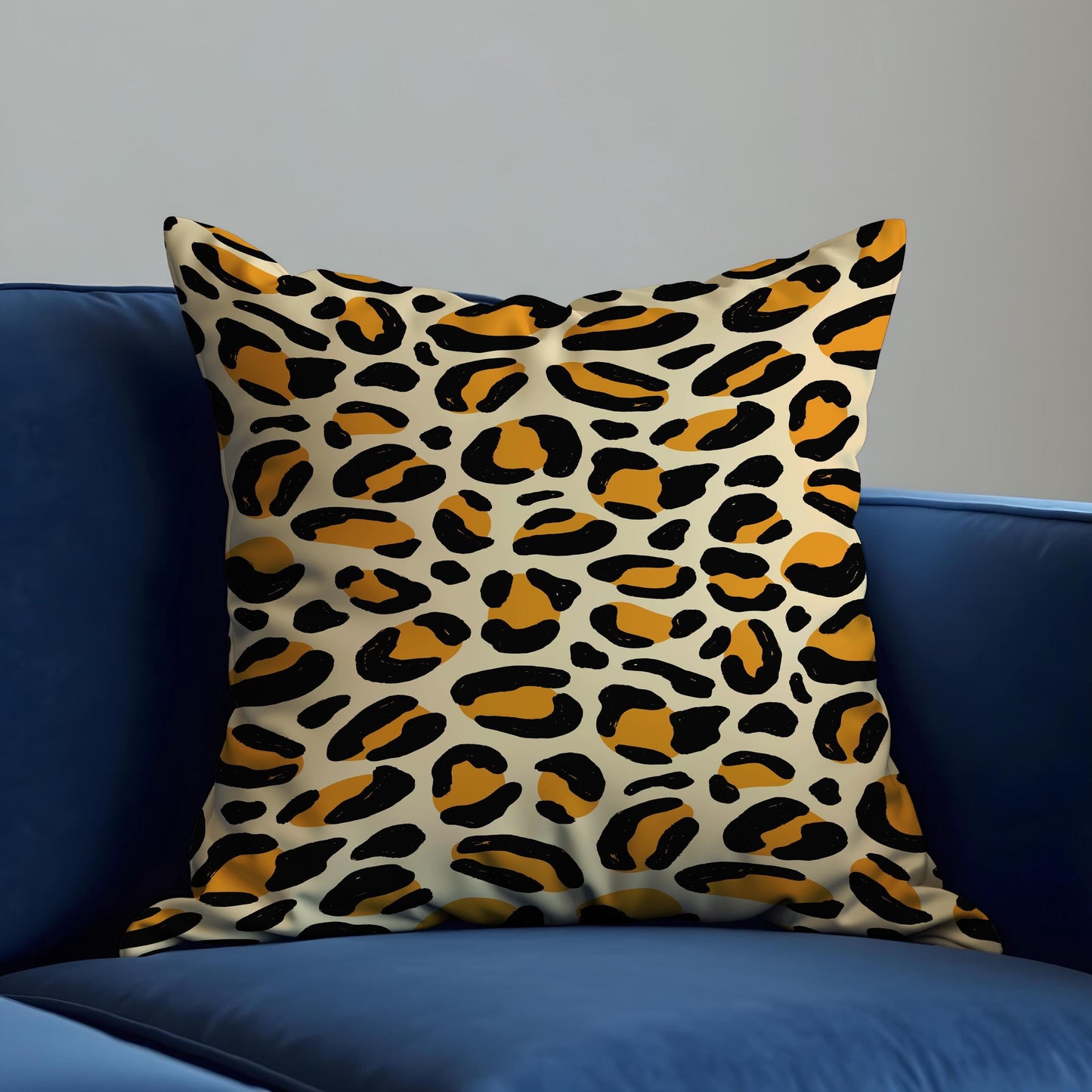 Wild Jungle Cushion Cover, Bold Leopard Safari Throw Pillow Cover