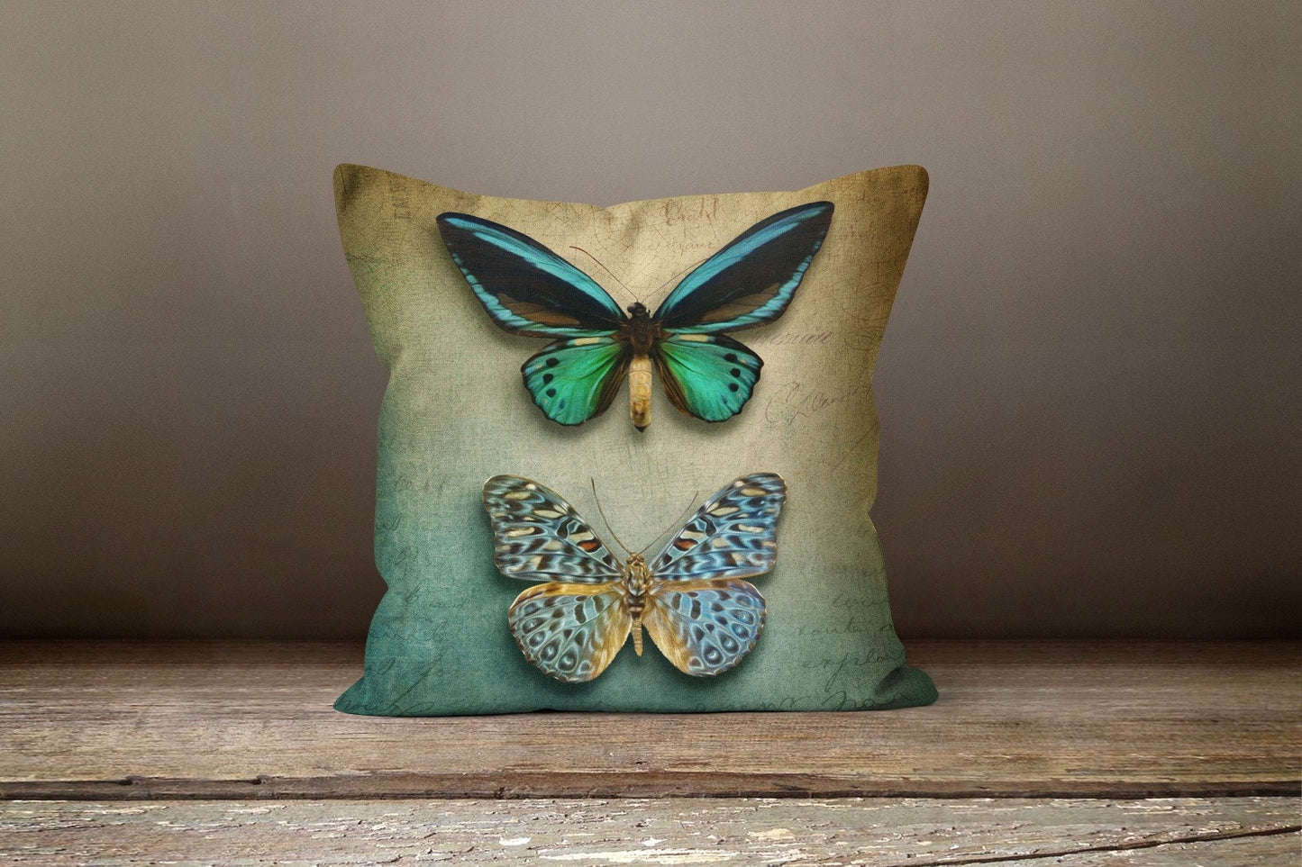 Floral Butterfly Magic Hat Cushion Cover, Bright Spring Decor
