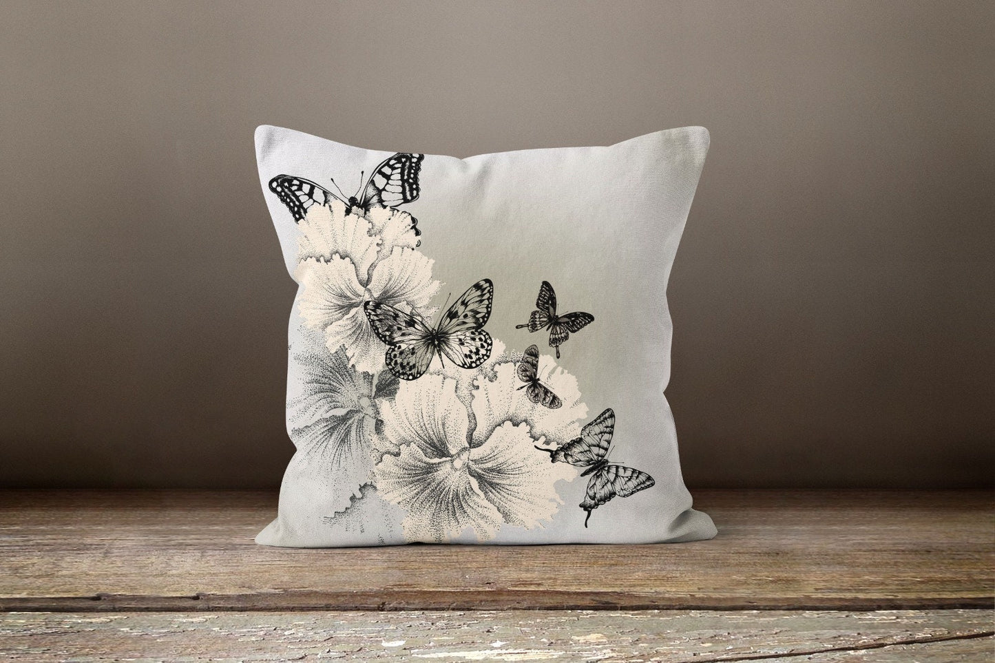 Floral Butterfly Magic Hat Cushion Cover, Bright Spring Decor