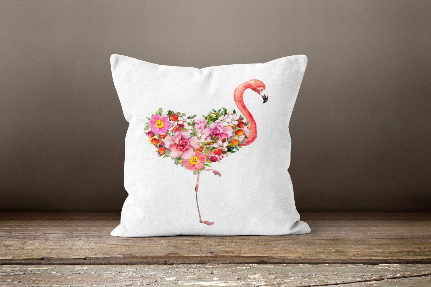 Animal Print Flamingo Cushion Cover Botanical Home Decor