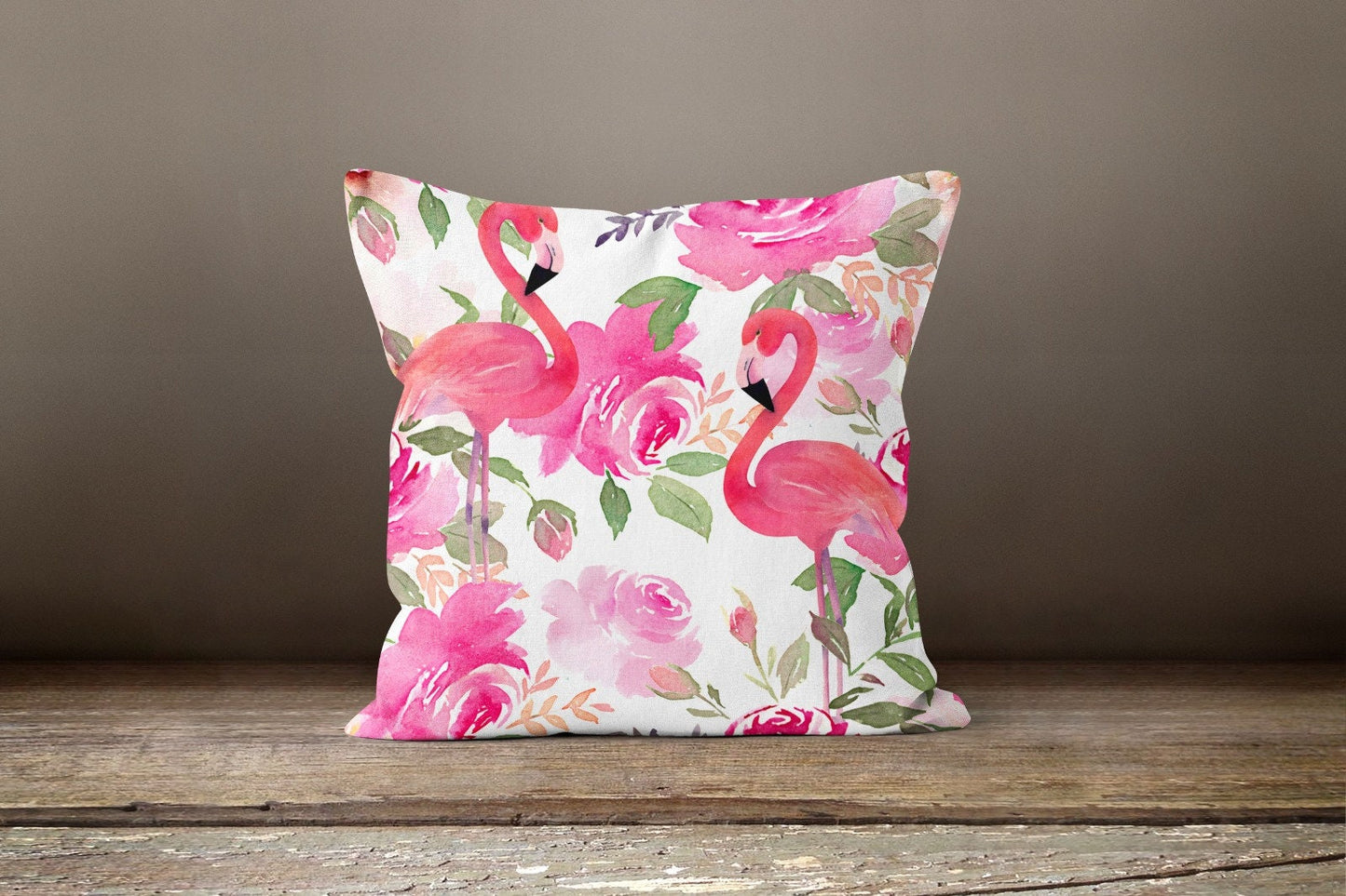 Animal Print Flamingo Cushion Cover Botanical Home Decor