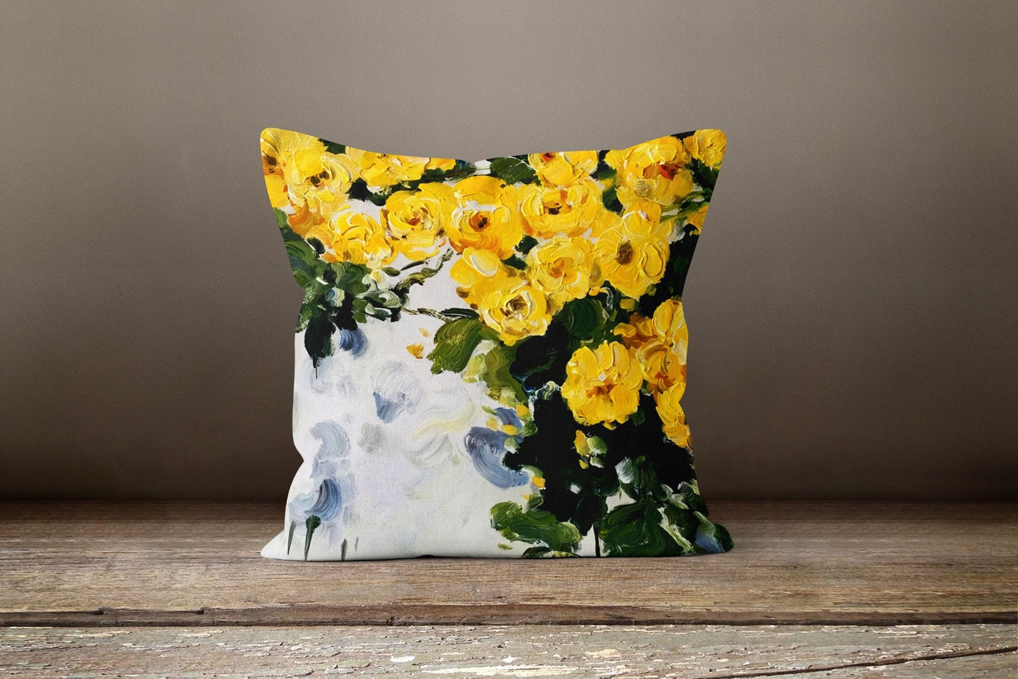 Yellow Flower Decorative Modern Cushion Cover