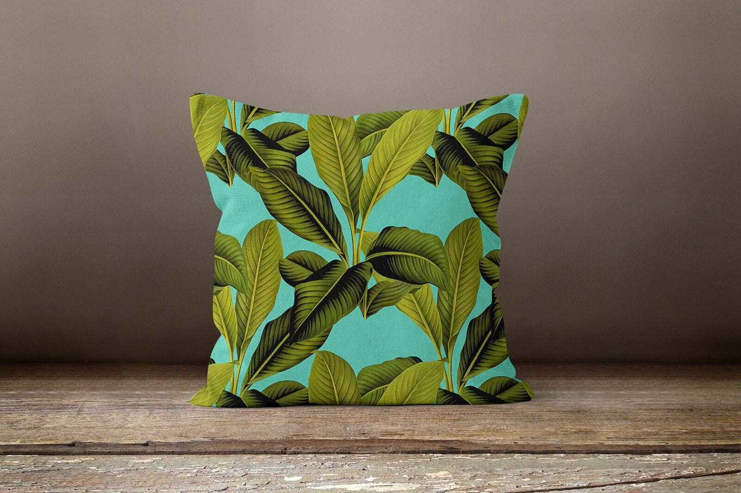 Green Botanical Exotic Flower Cushion Cover