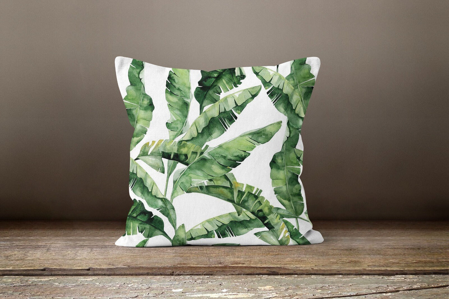 Green Palm Leaves Monstera Decorative Cushion Cover