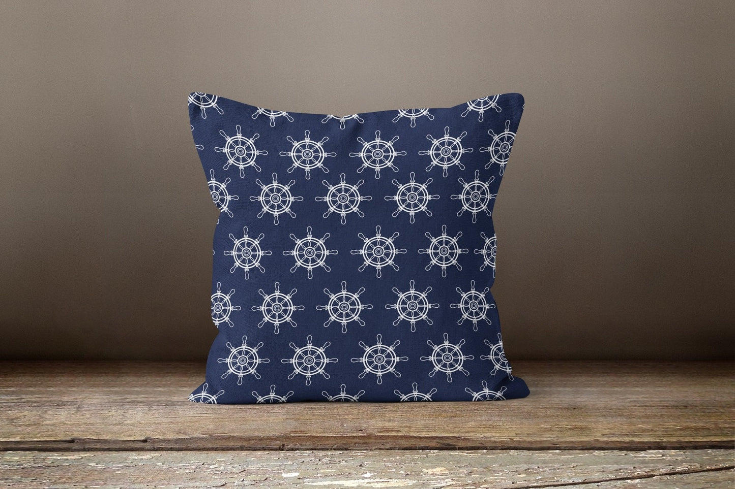 Nautical Anchor Cushion Cover, Navy Blue Nautical Maritime Decor
