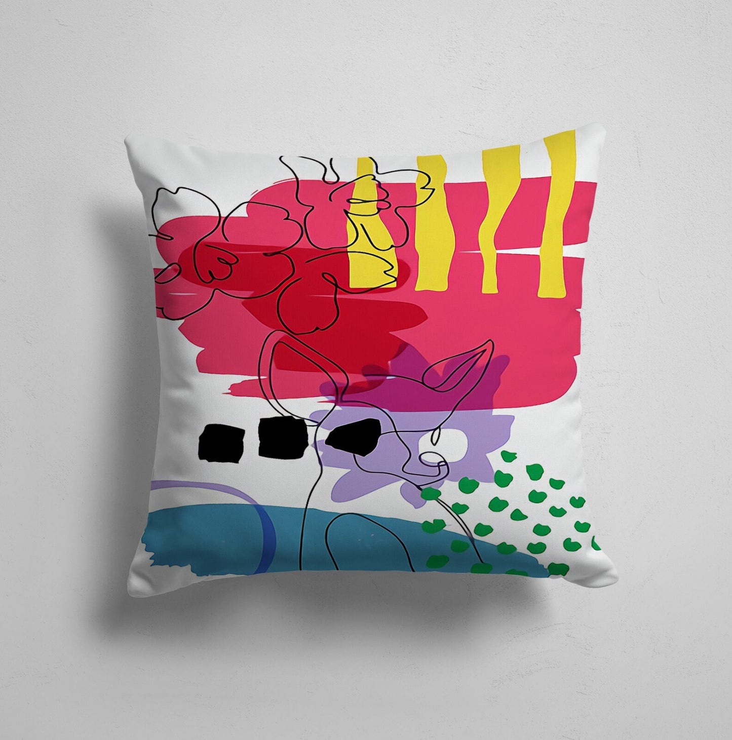 Abstract Mid Century Modern Cushion Cover