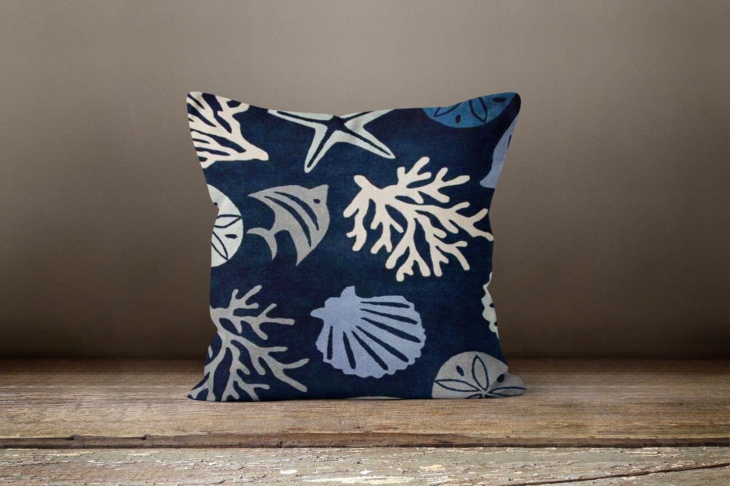 Nautical Seashell Starfish Coral Cushion Cover