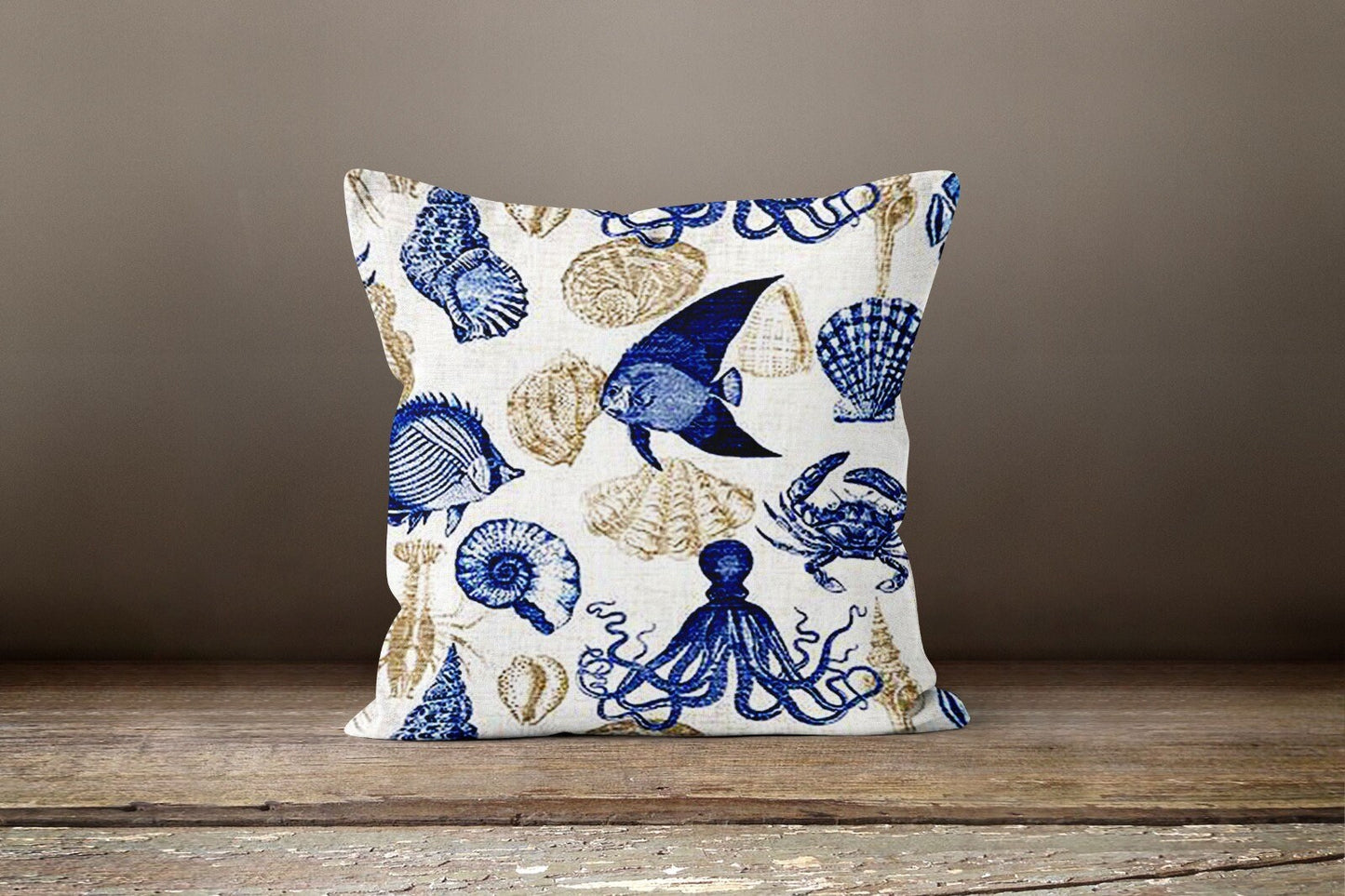 Nautical Seashell Starfish Coral Cushion Cover